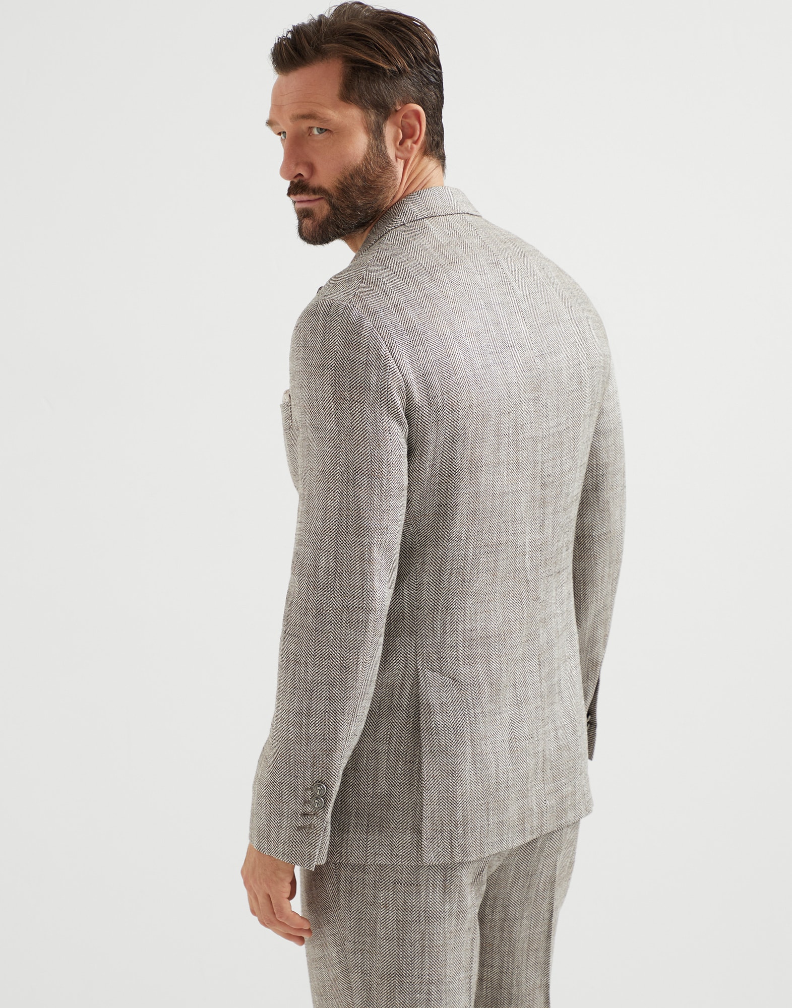 Chevron deconstructed blazer