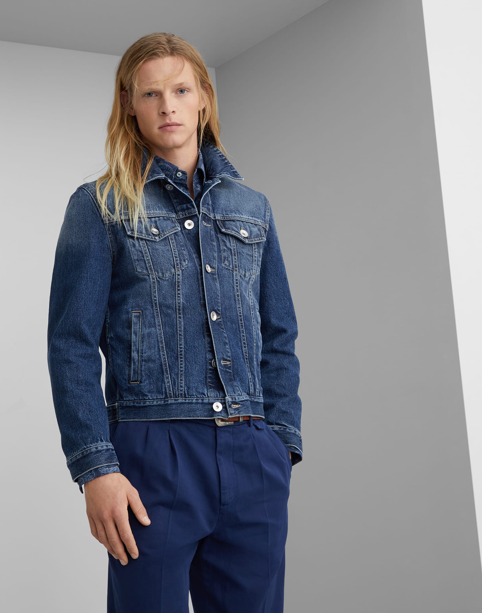 Denim four-pocket jacket