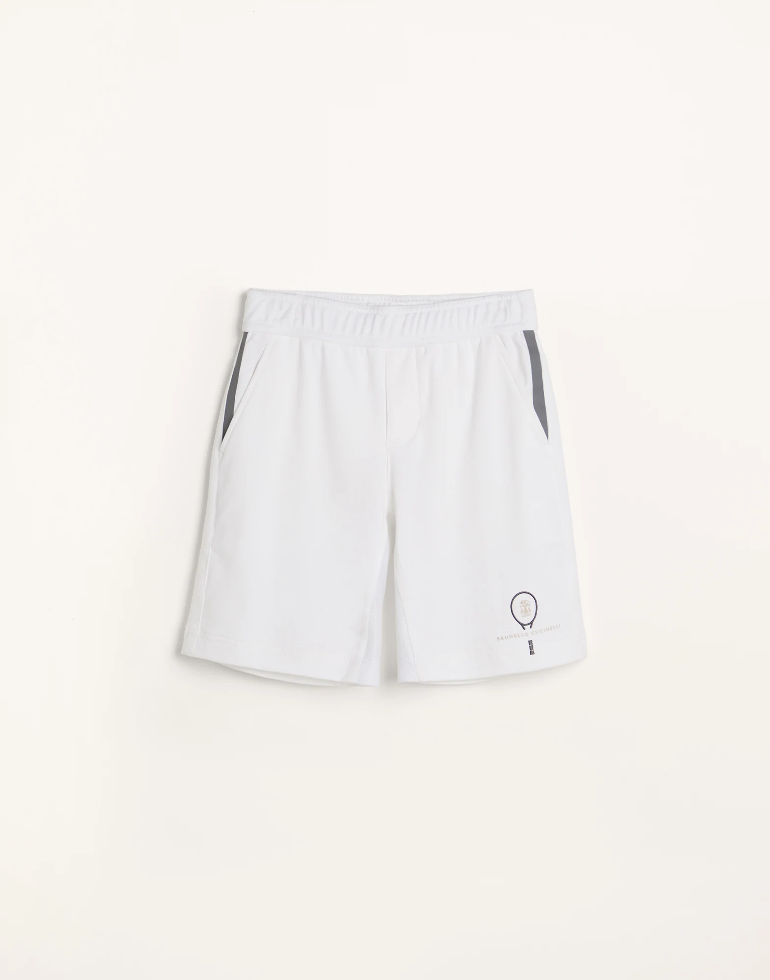Cotton interlock Bermuda shorts with tennis logo