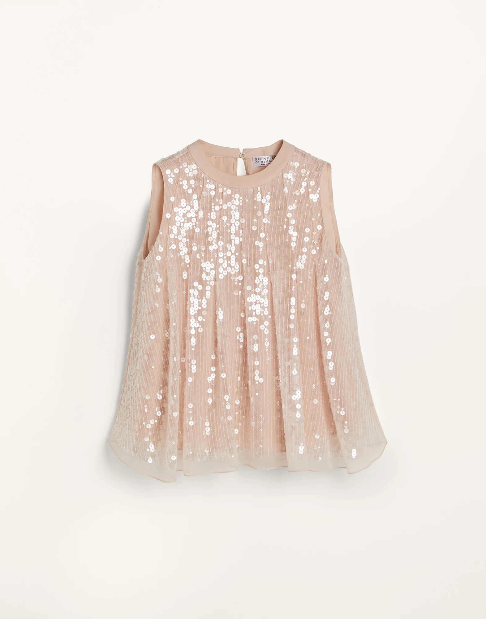 Dazzling Embroidery top in crispy silk