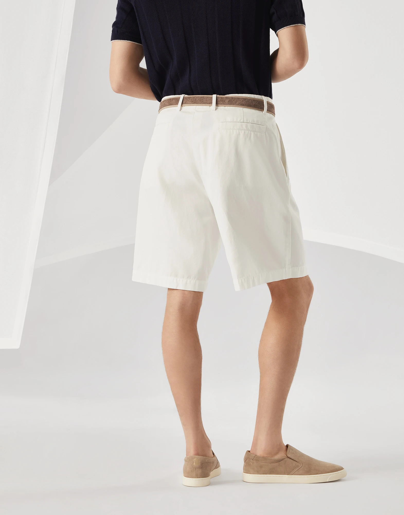 Garment-dyed Bermuda shorts