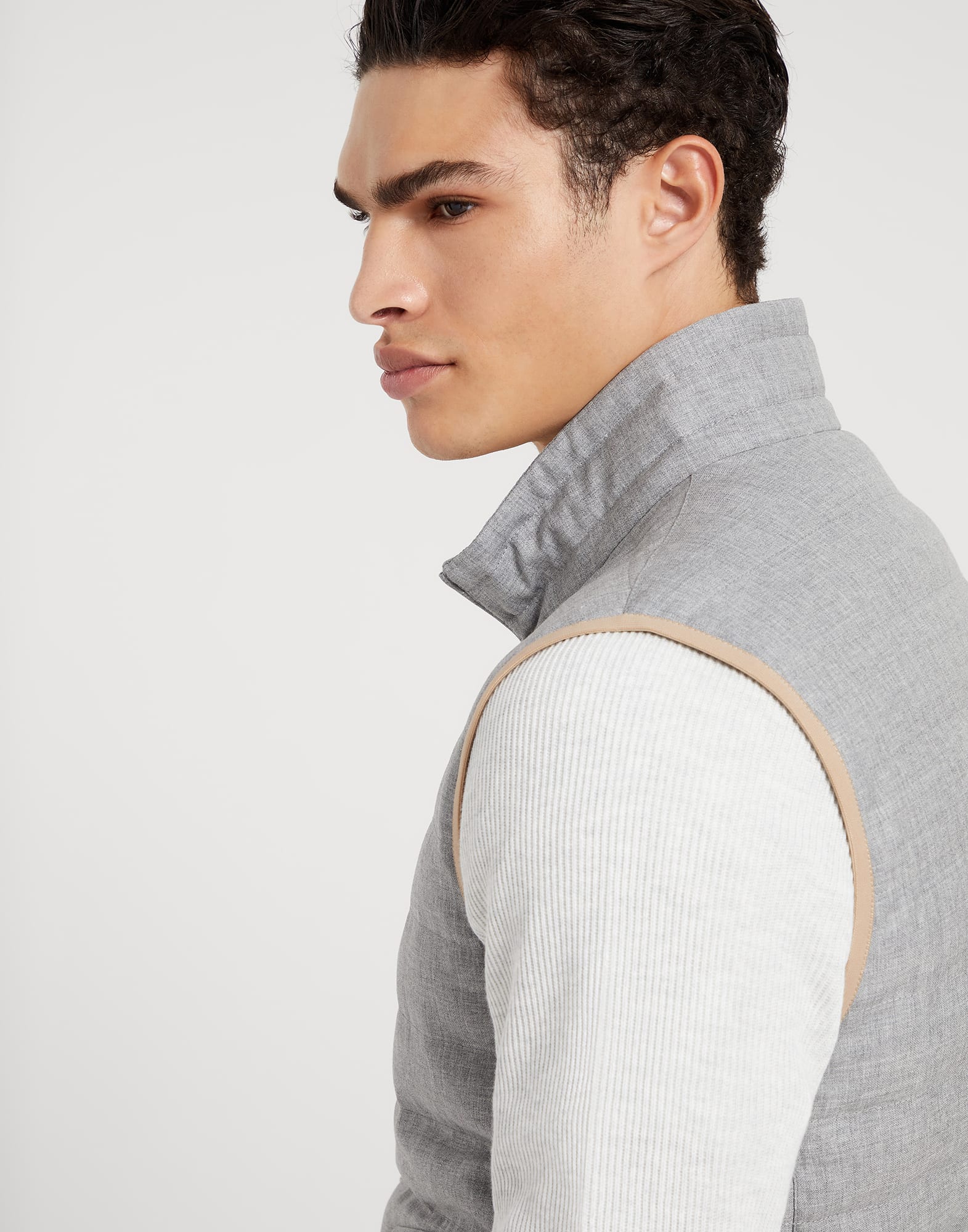 Virgin wool fresco lightweight down vest
