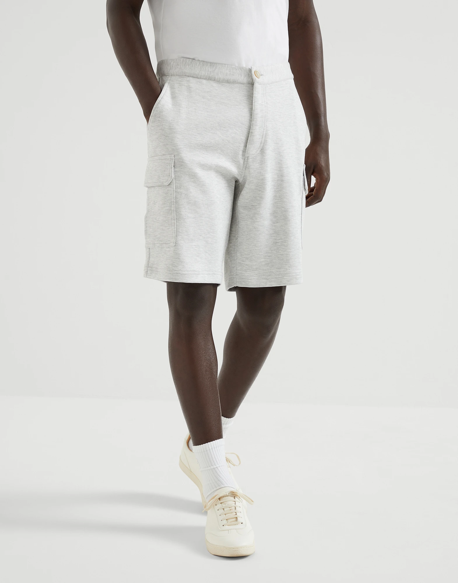 Double French terry Bermuda shorts