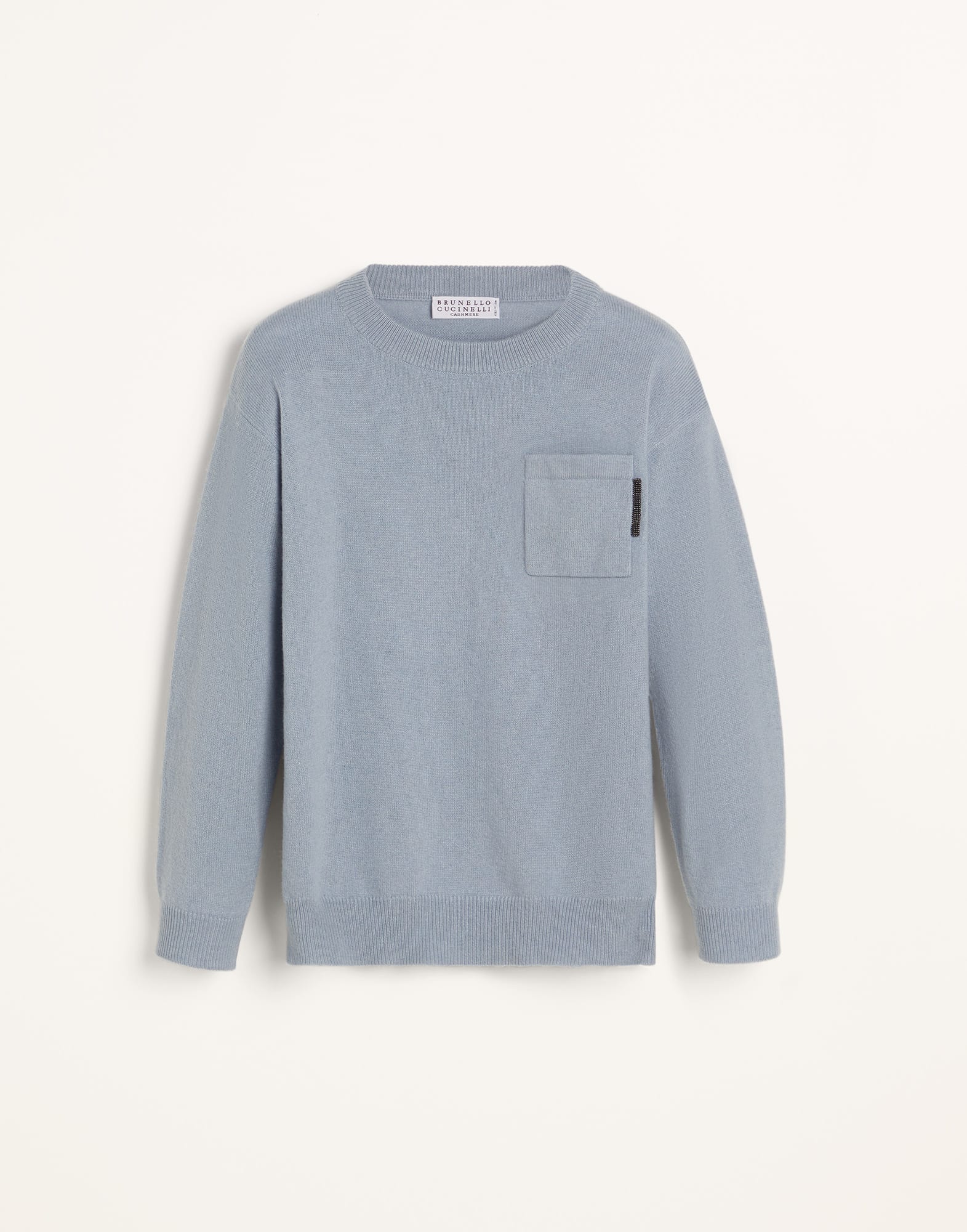 Cashmere sweater with monili