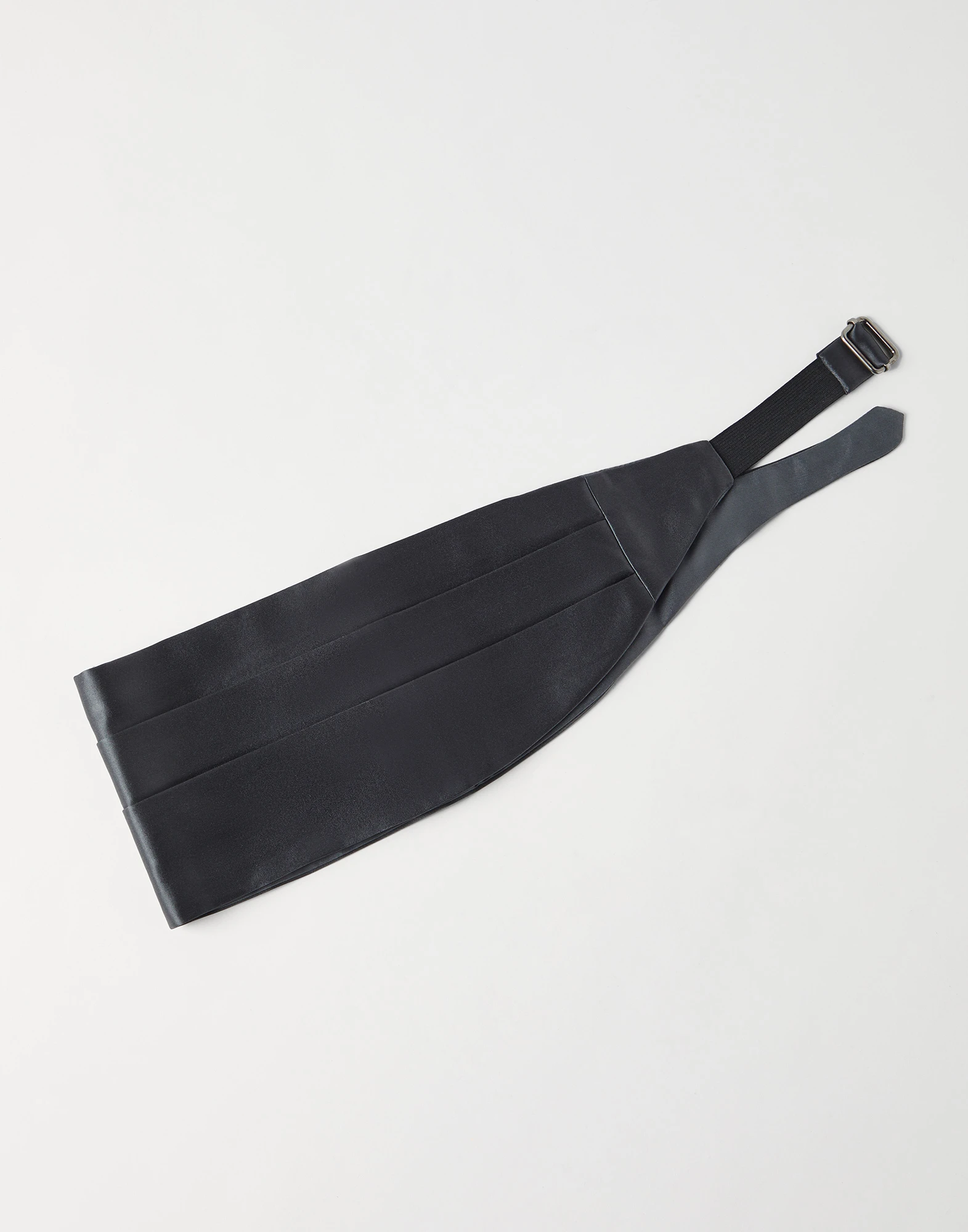 Cotton and silk satin cummerbund