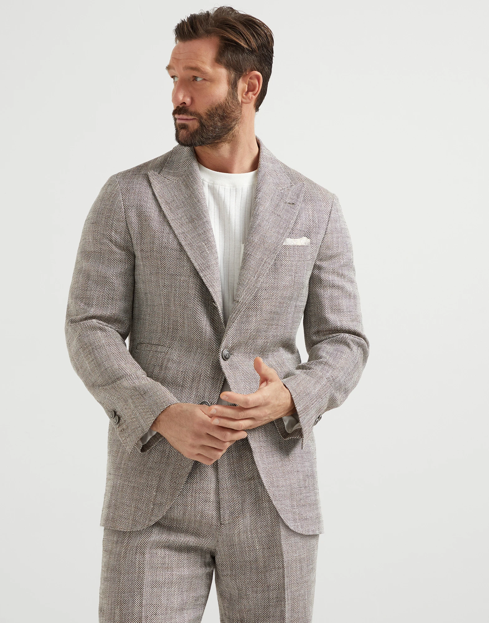 Chevron deconstructed blazer