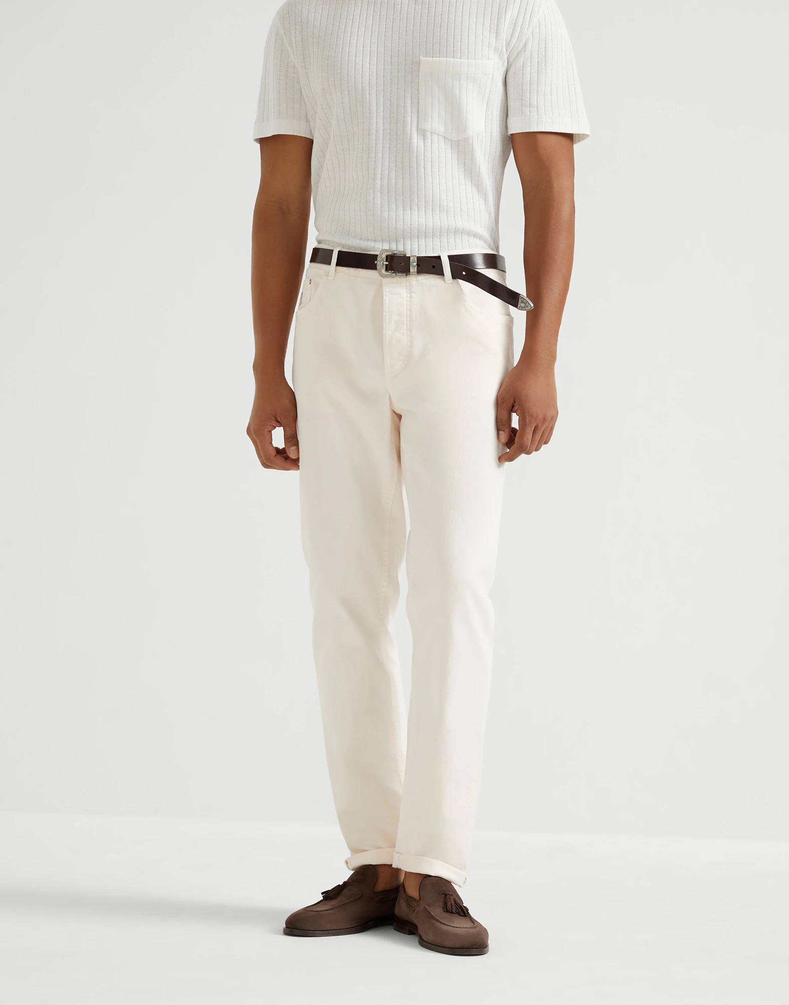 Comfort denim trousers