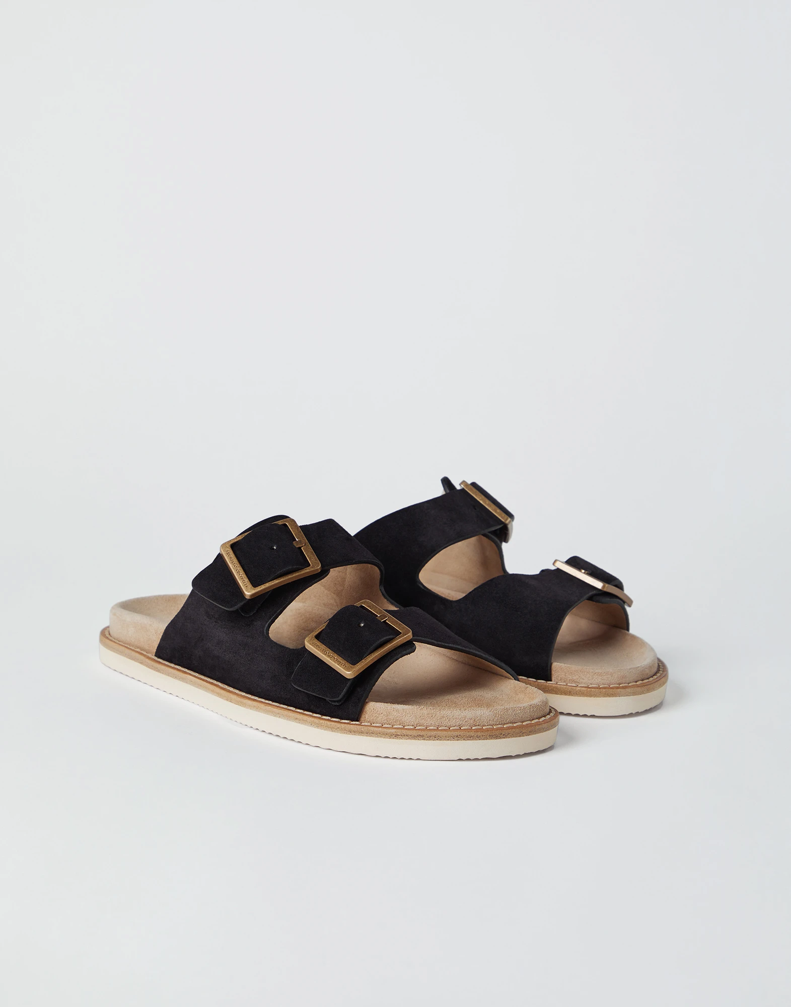 Washed suede urban slides