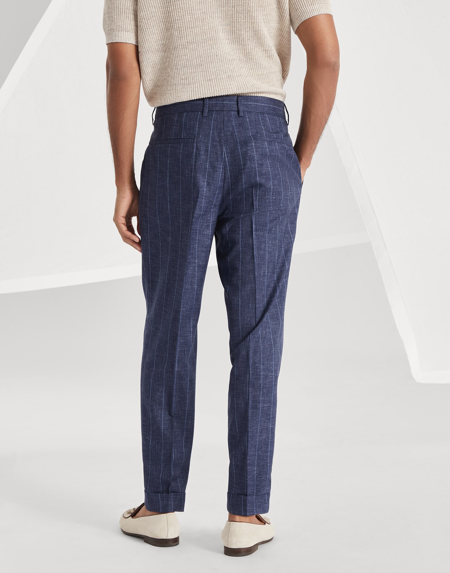 Chalk stripe trousers