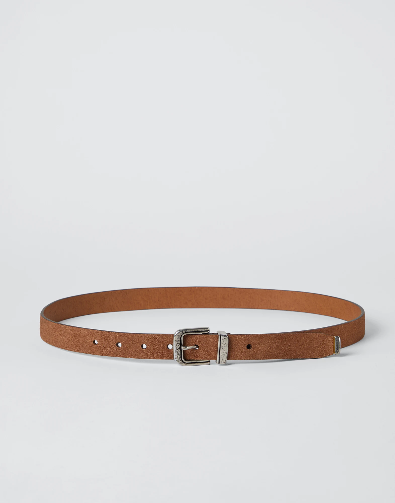 Reversed leather belt