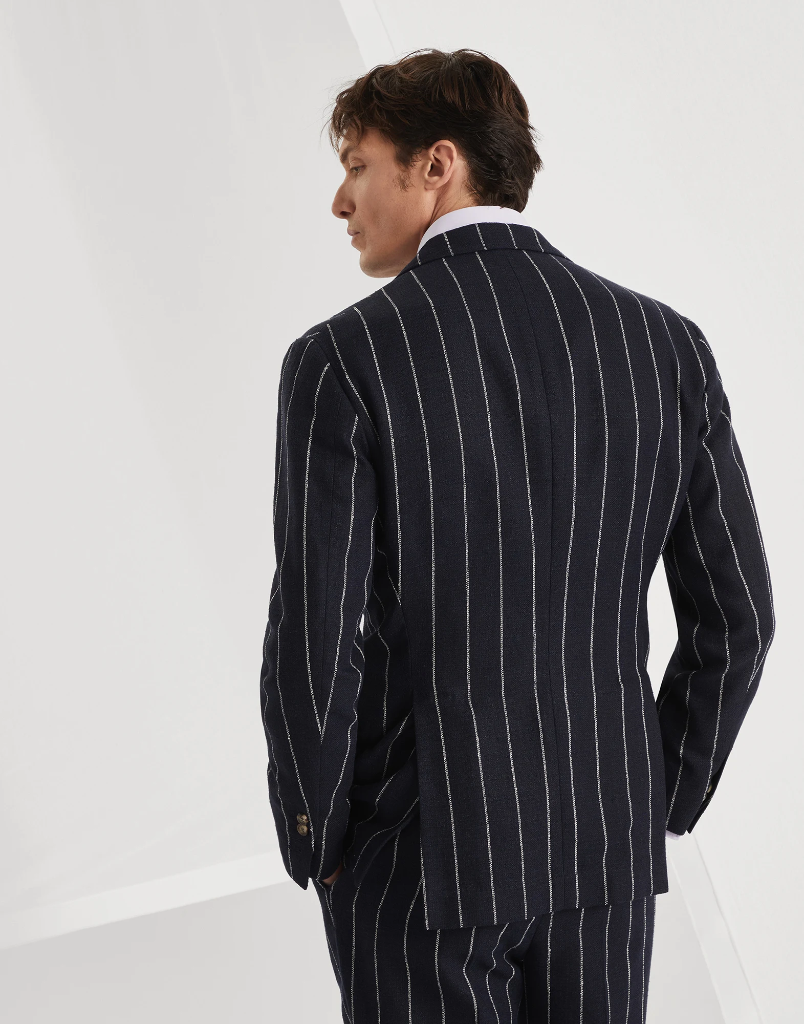 Chalk stripe unconstructed Cavallo blazer