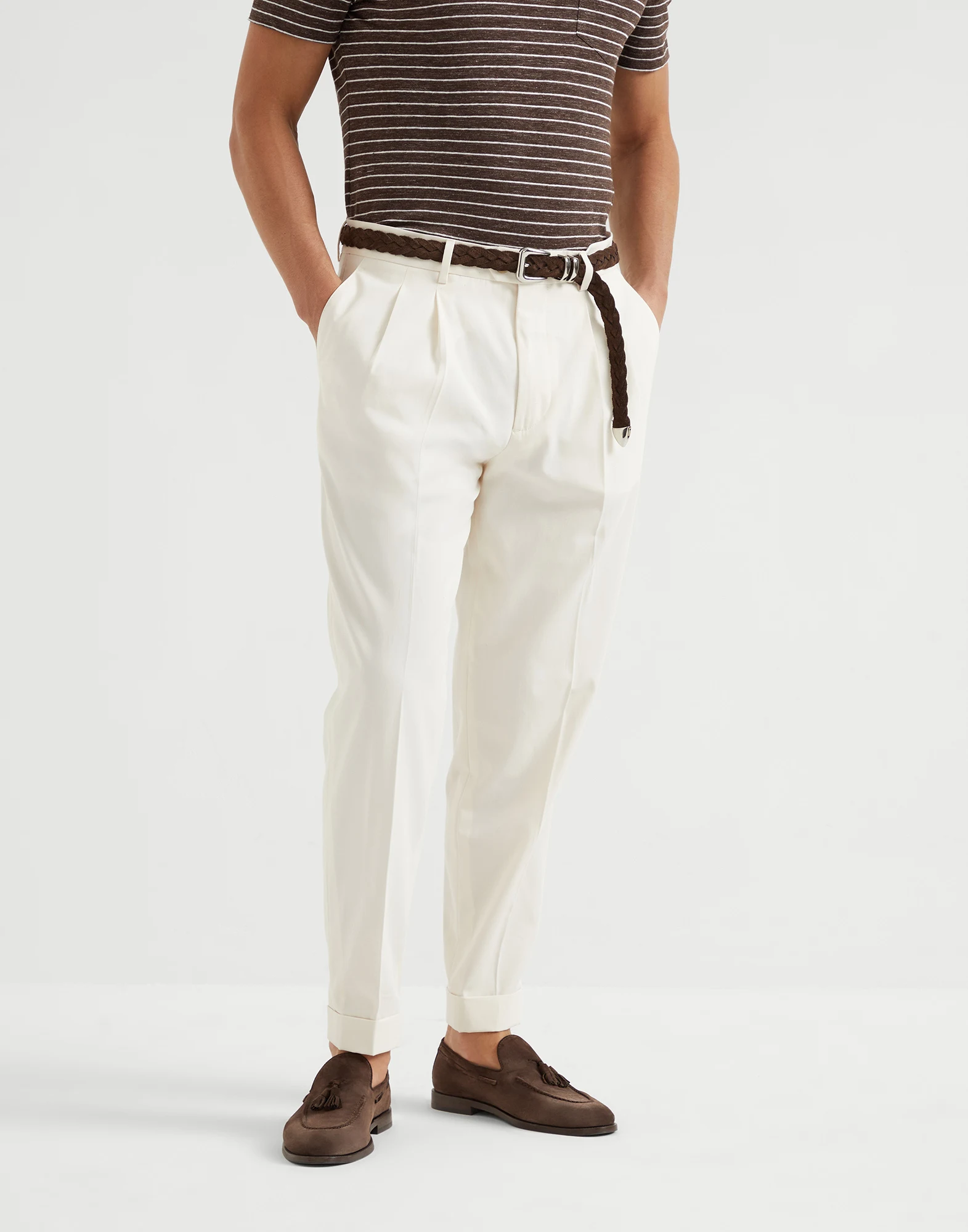 Double pleated trousers