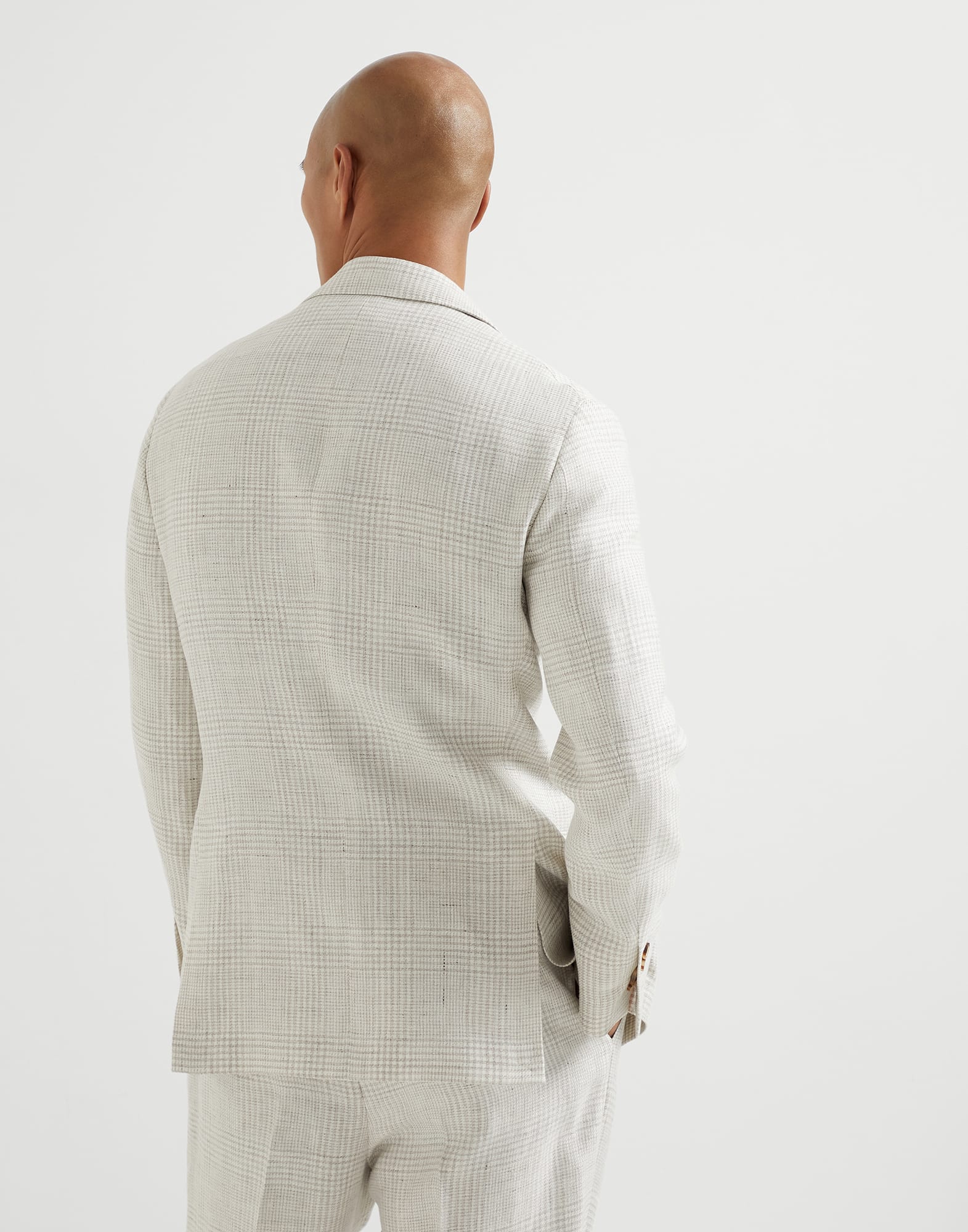 Diagonal twill unconstructed blazer
