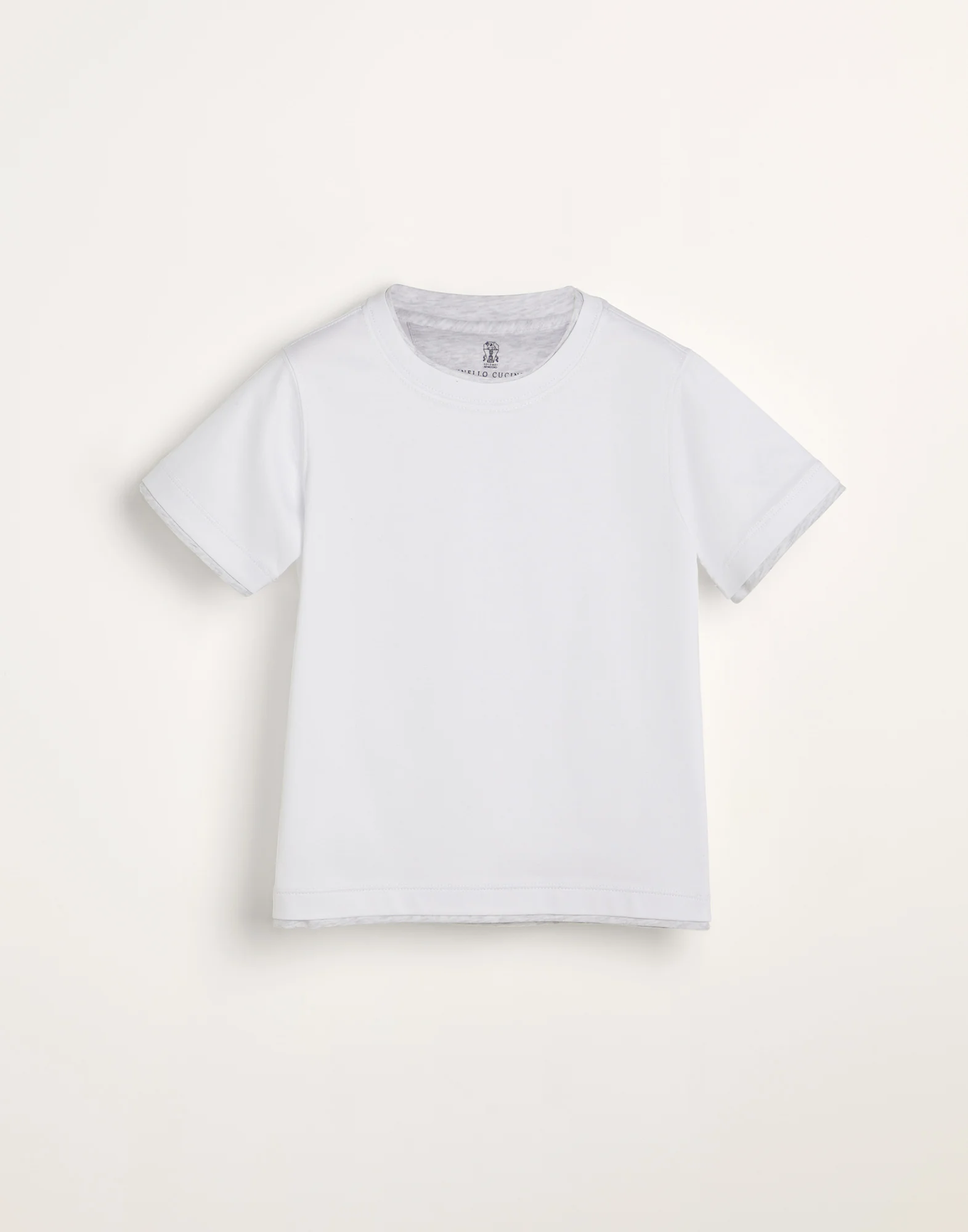 Cotton jersey T-shirt with faux-layering