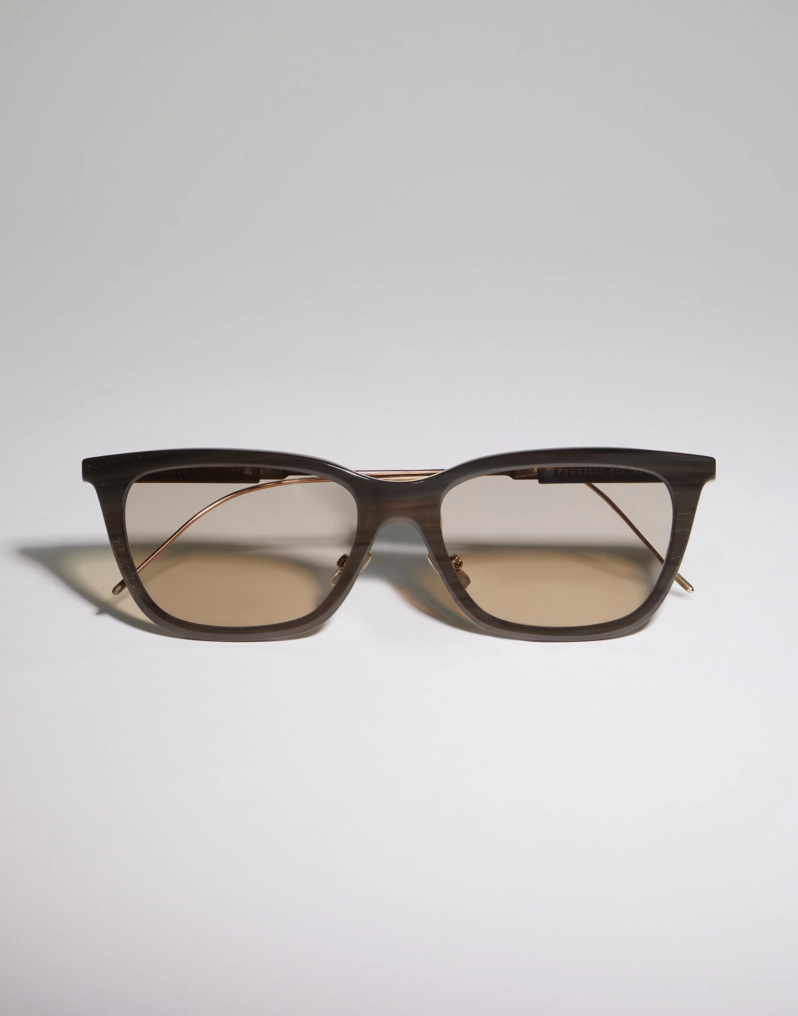 Sartorial Sunset horn and titanium sunglasses