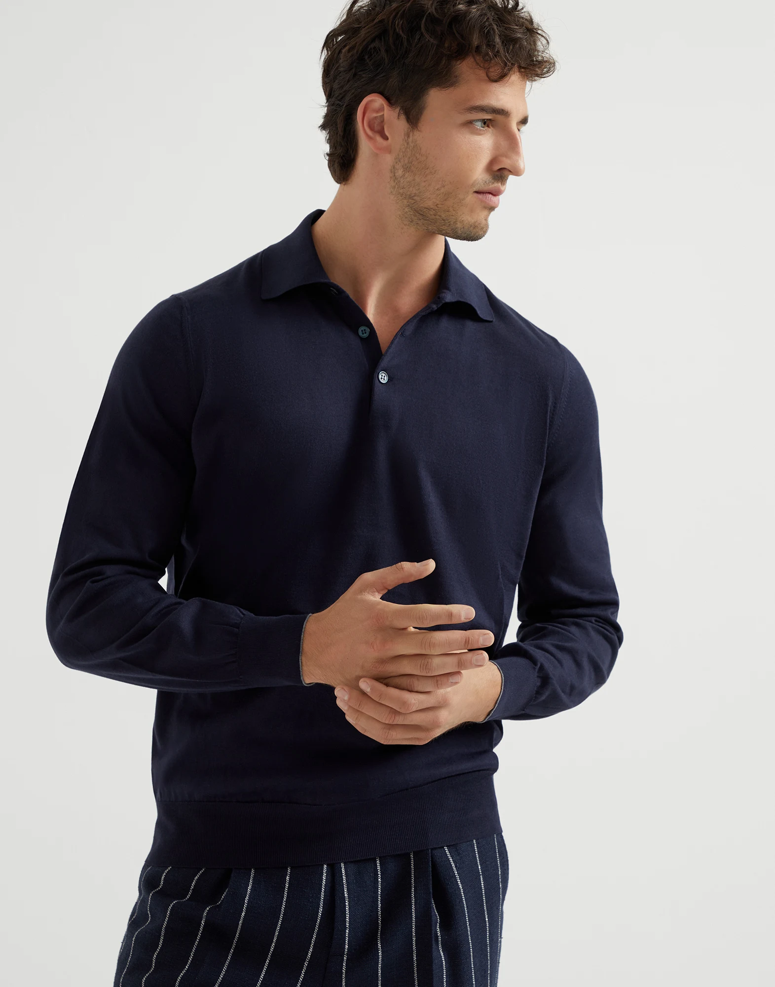 Polo-style sweater