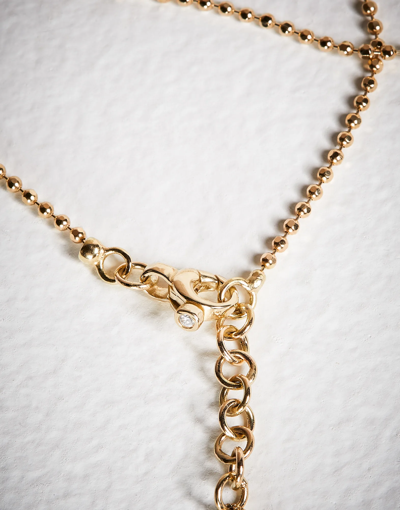 18k Gold necklace with 0.015ct Diamond