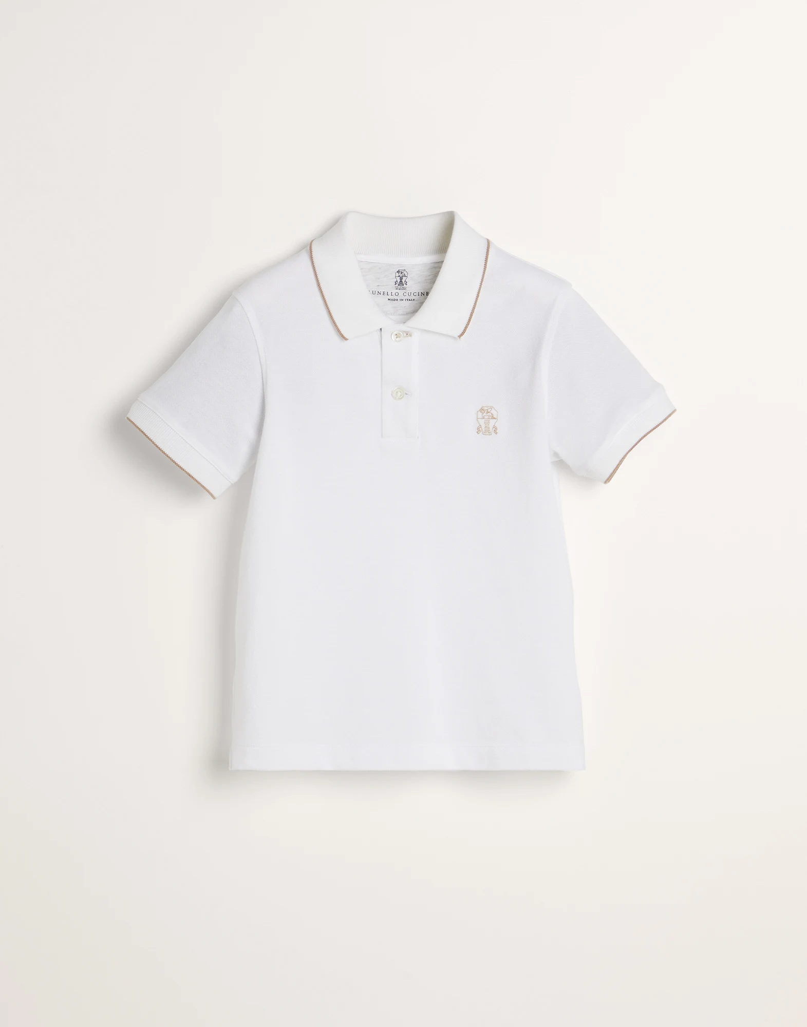 Cotton pique polo shirt with logo