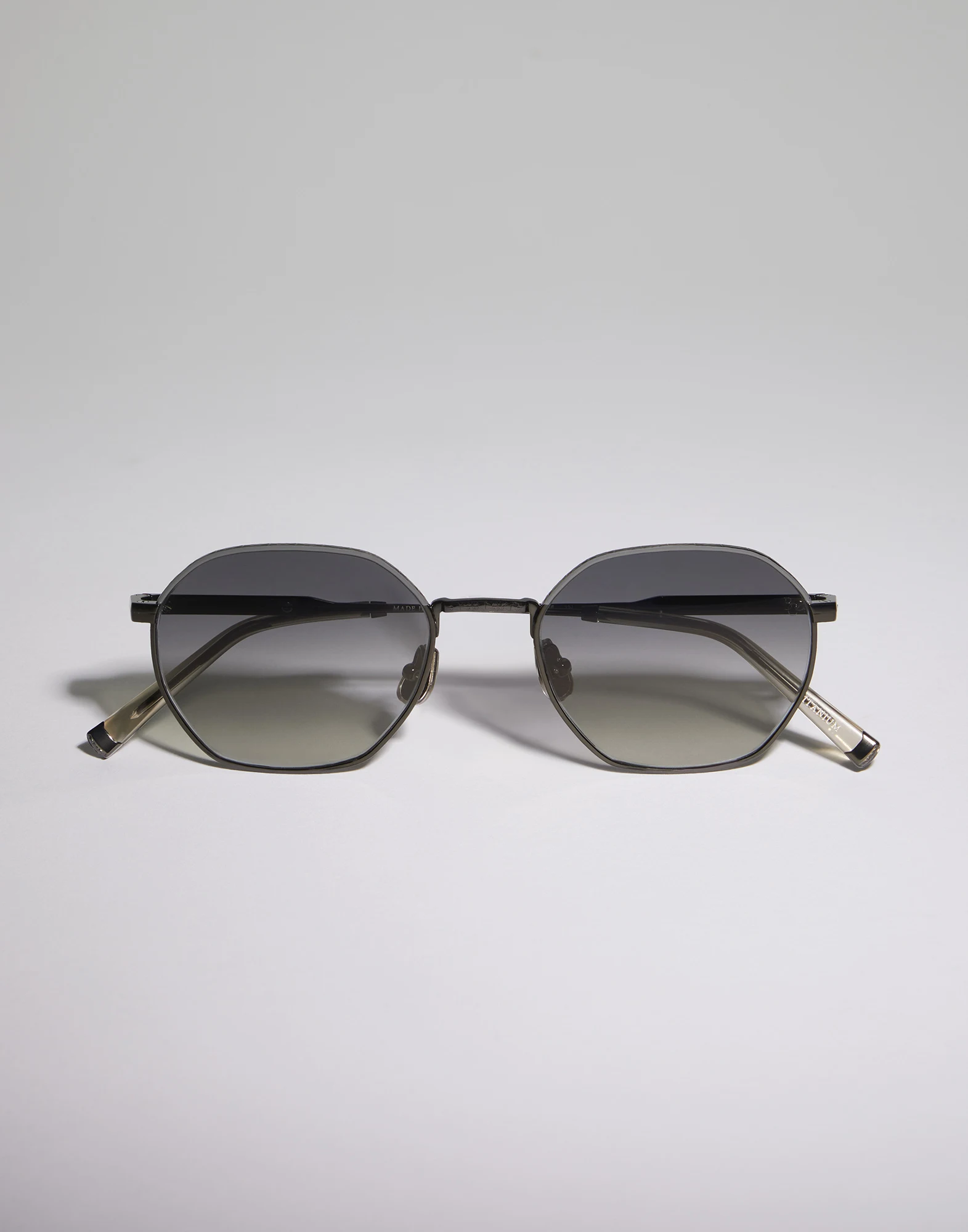 Intarsia Rays titanium sunglasses