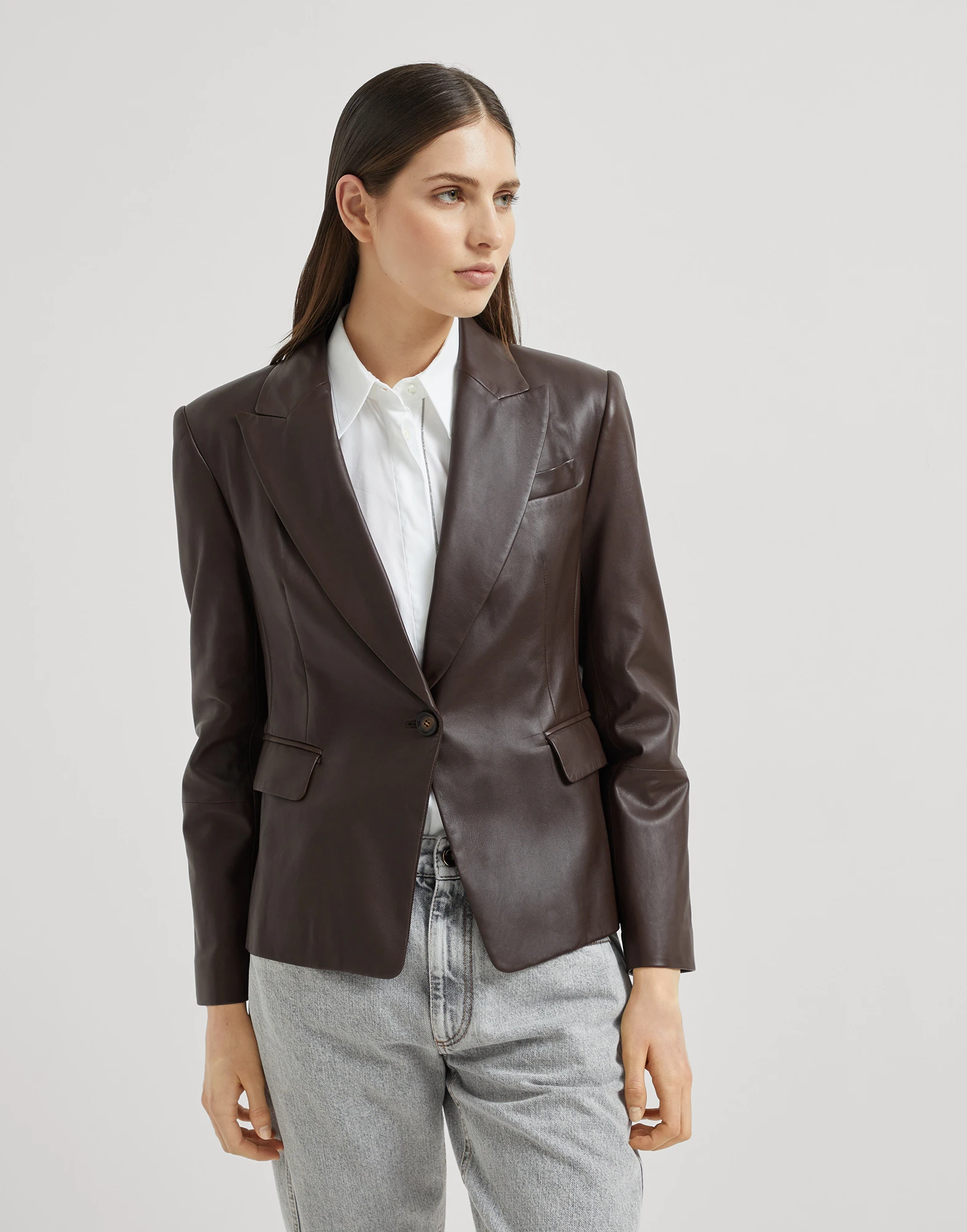 Nappa leather blazer