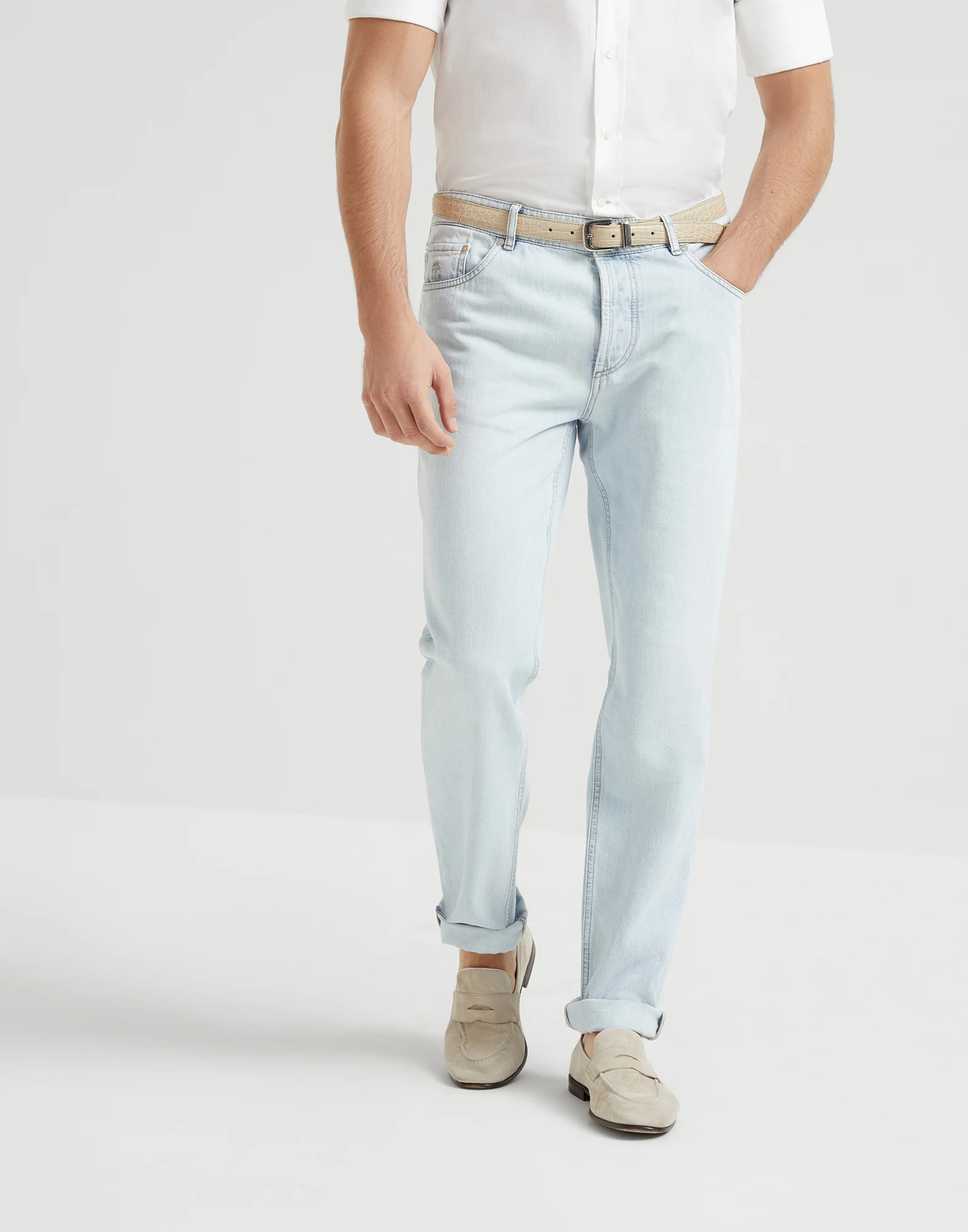 Lightweight denim trousers