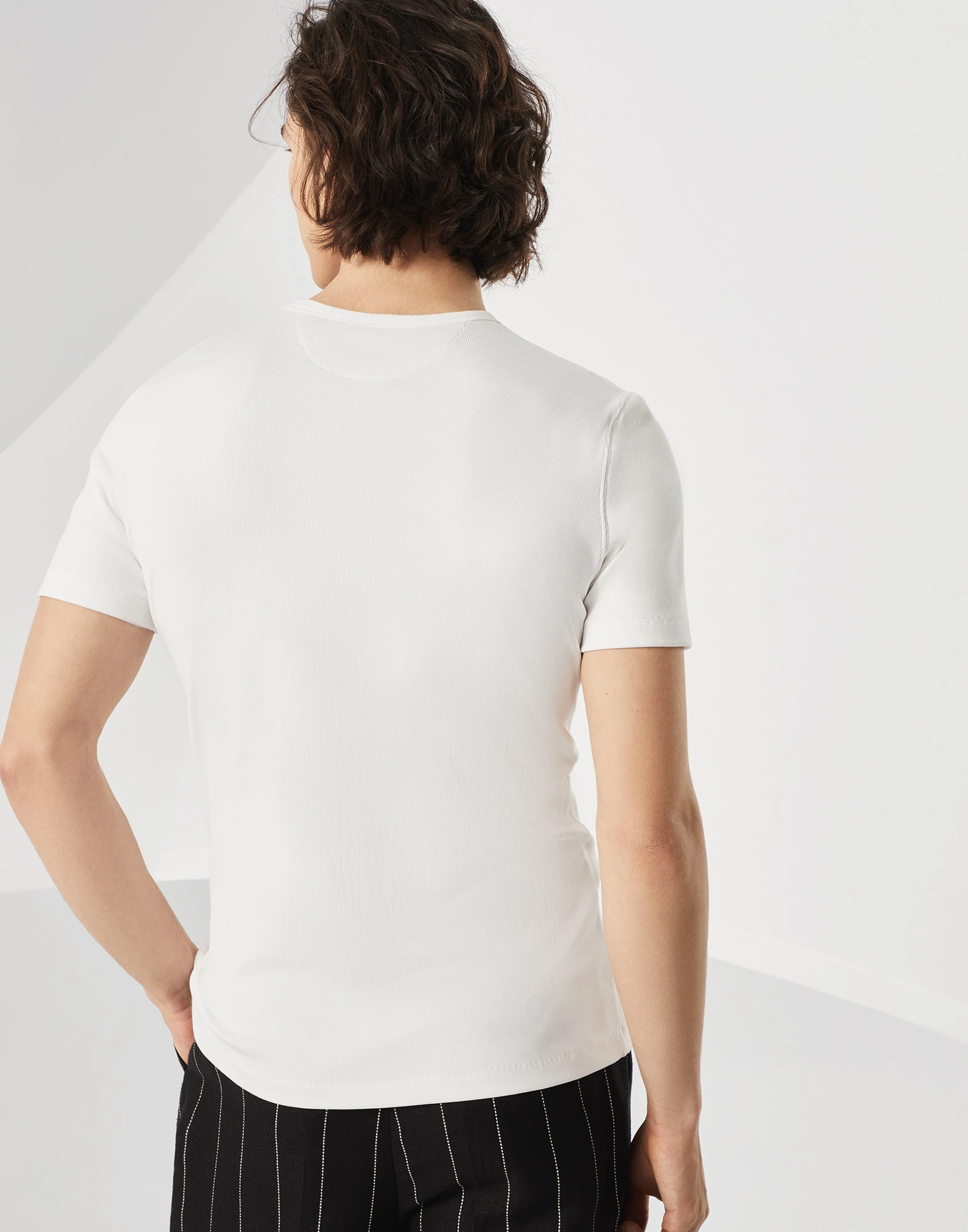 Ribbed jersey T-shirt
