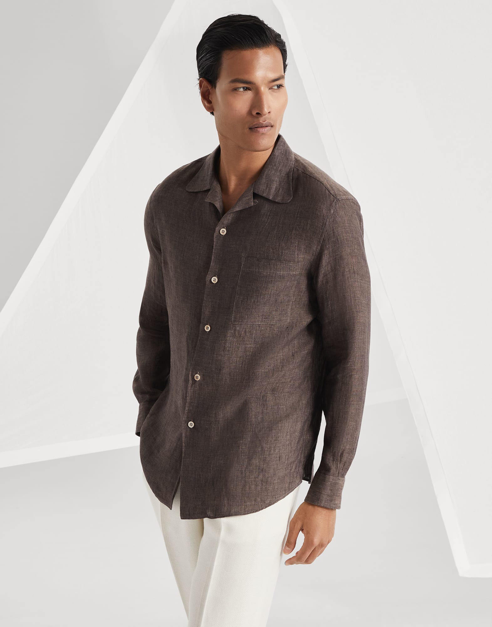 Shirt with chest pocket