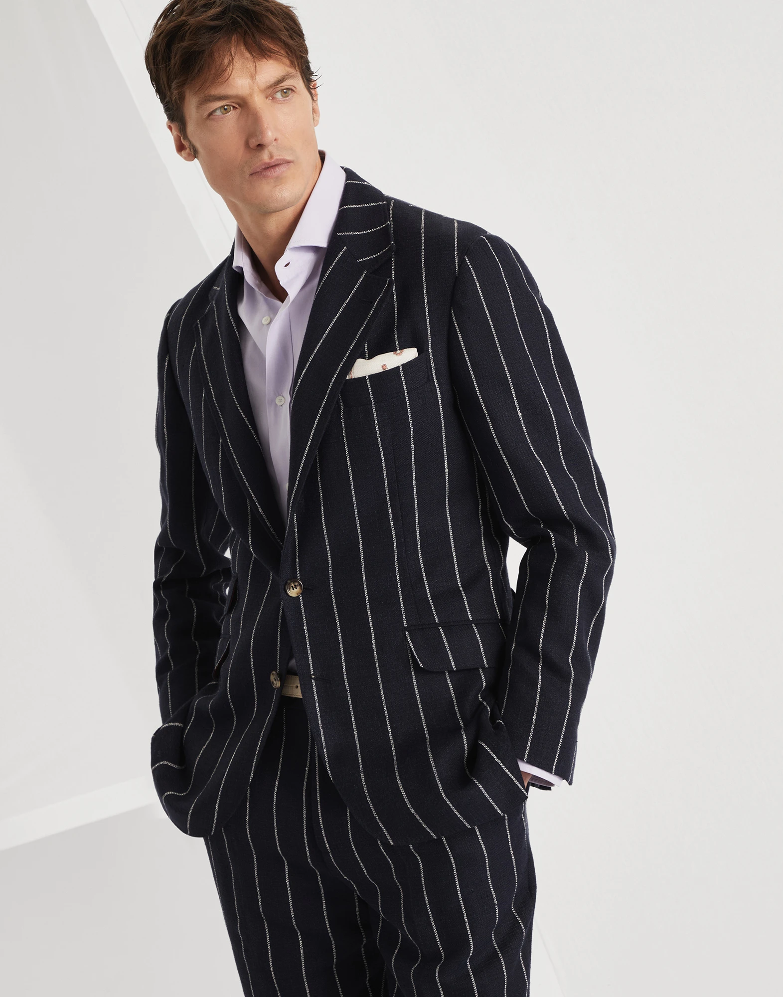 Chalk stripe unconstructed Cavallo blazer