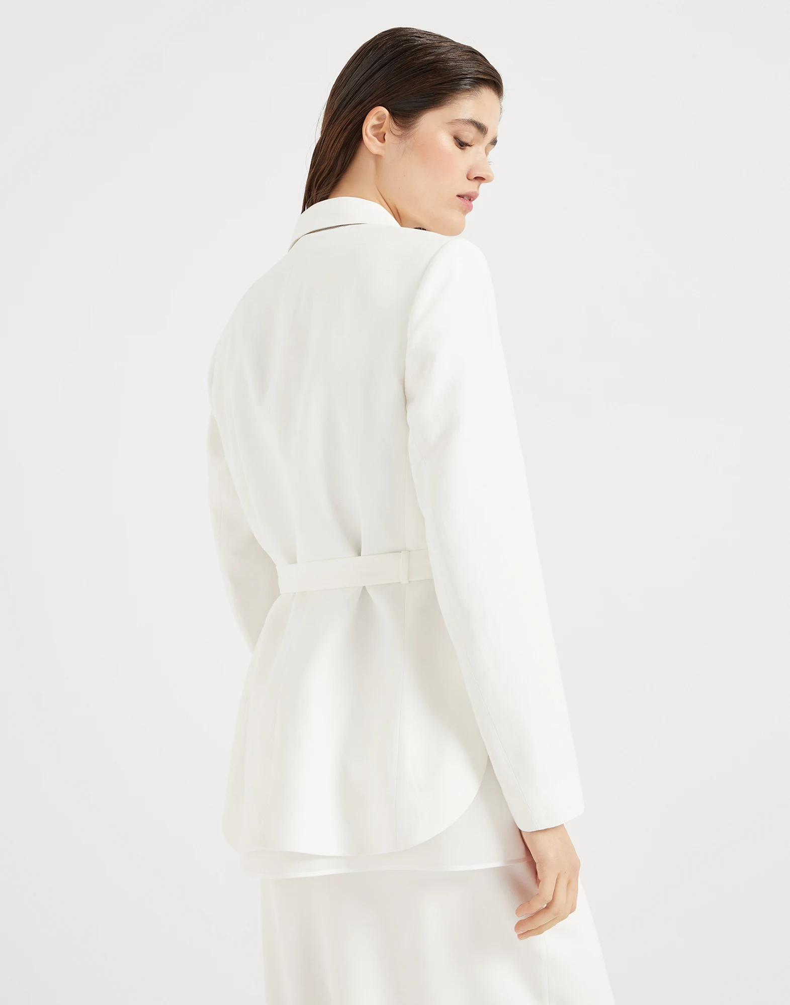 Twill blazer with monili