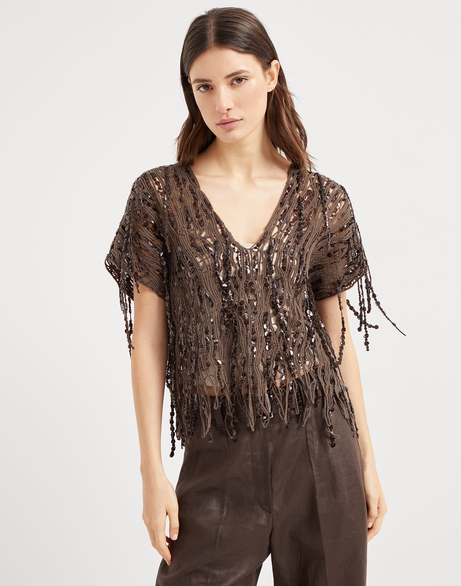 Dazzling Abstract Embroidery top