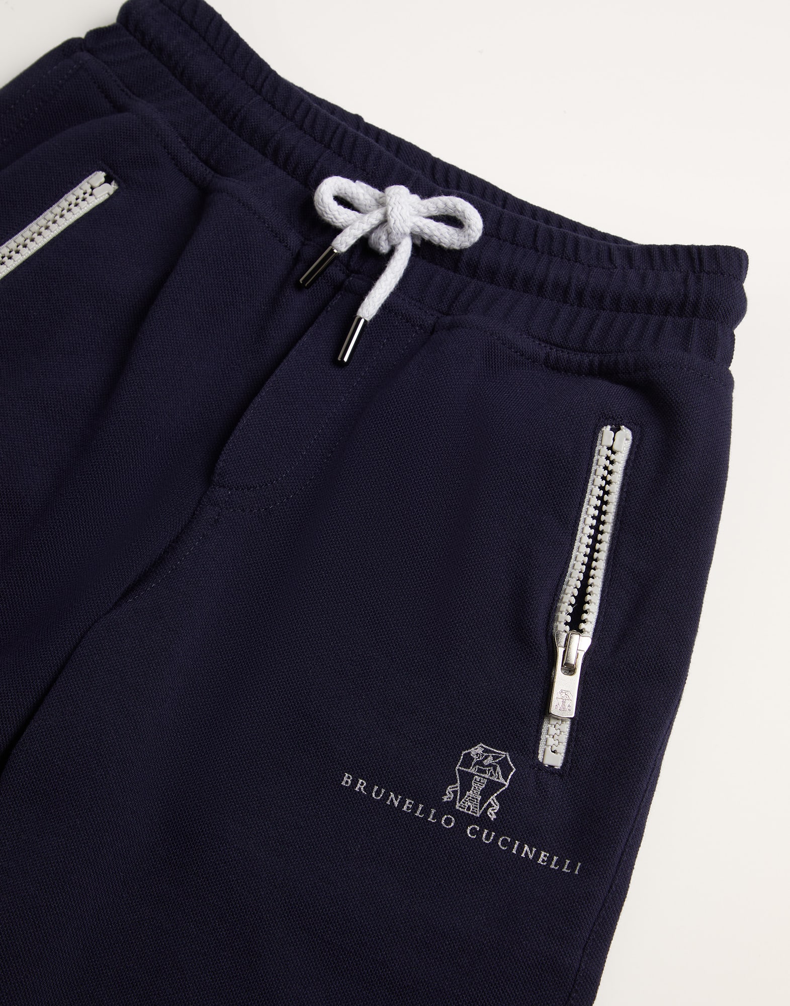 Cotton pique Bermuda shorts with print