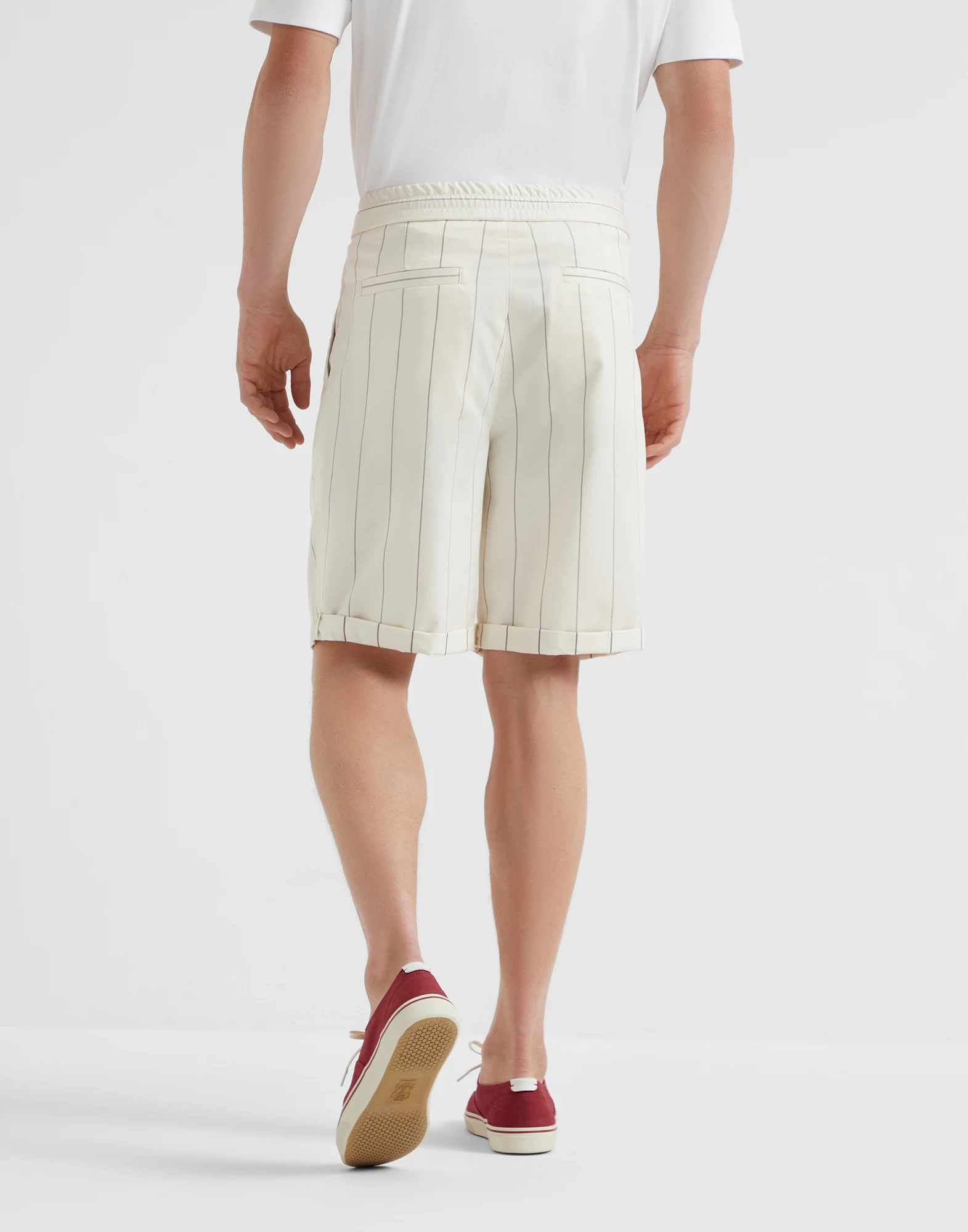 Chalk stripe Bermuda shorts