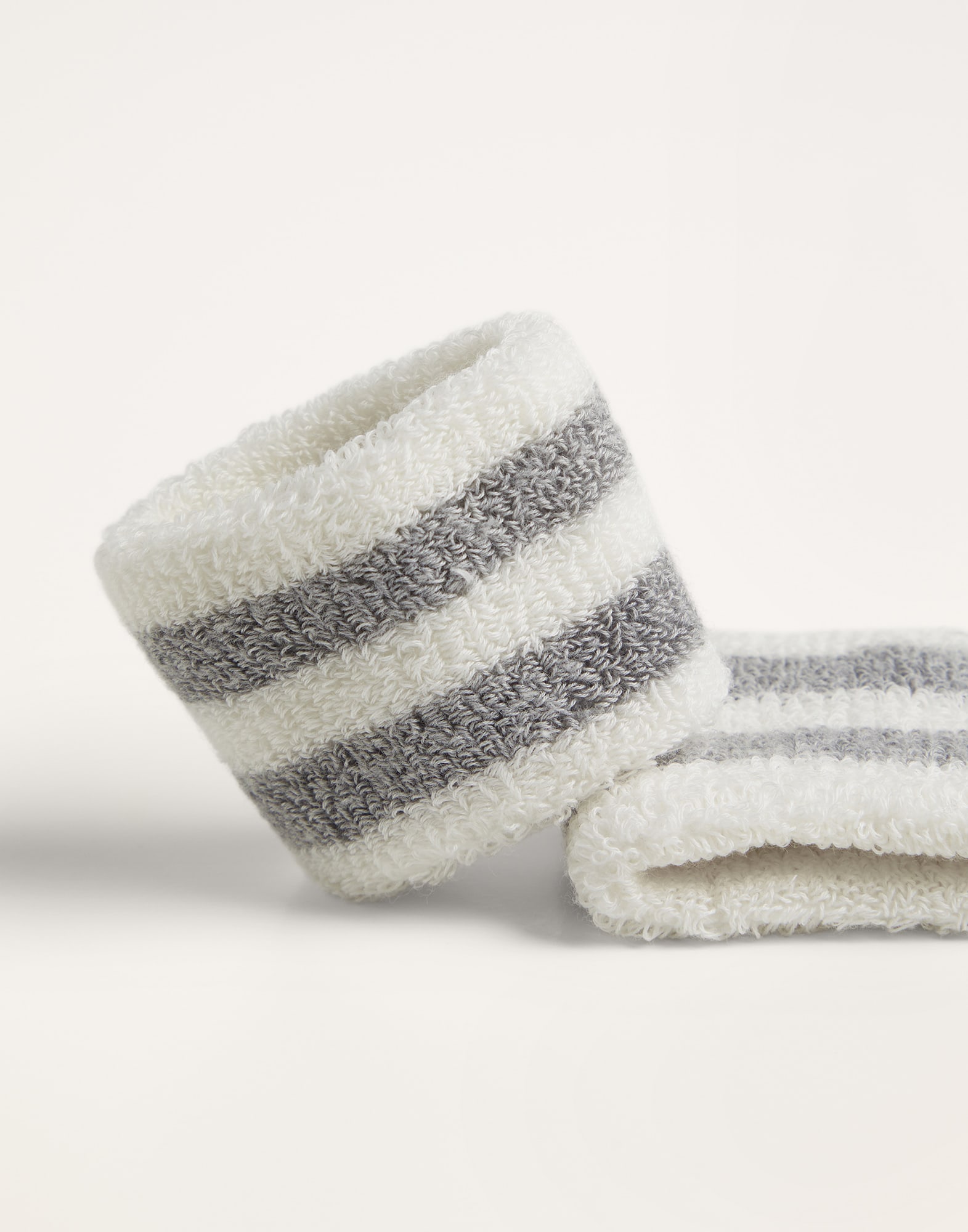 Techno cotton striped sweatbands