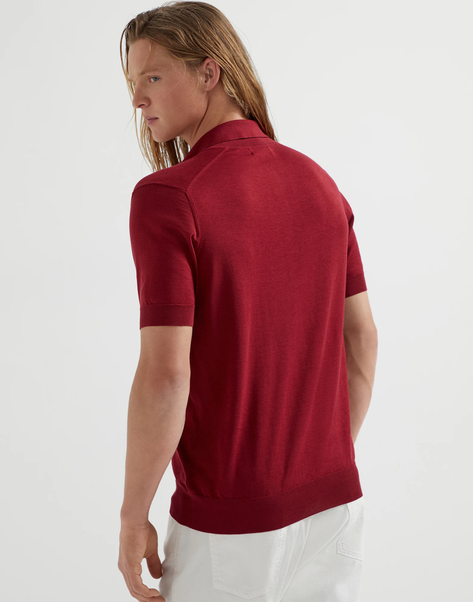 Lightweight knit polo shirt