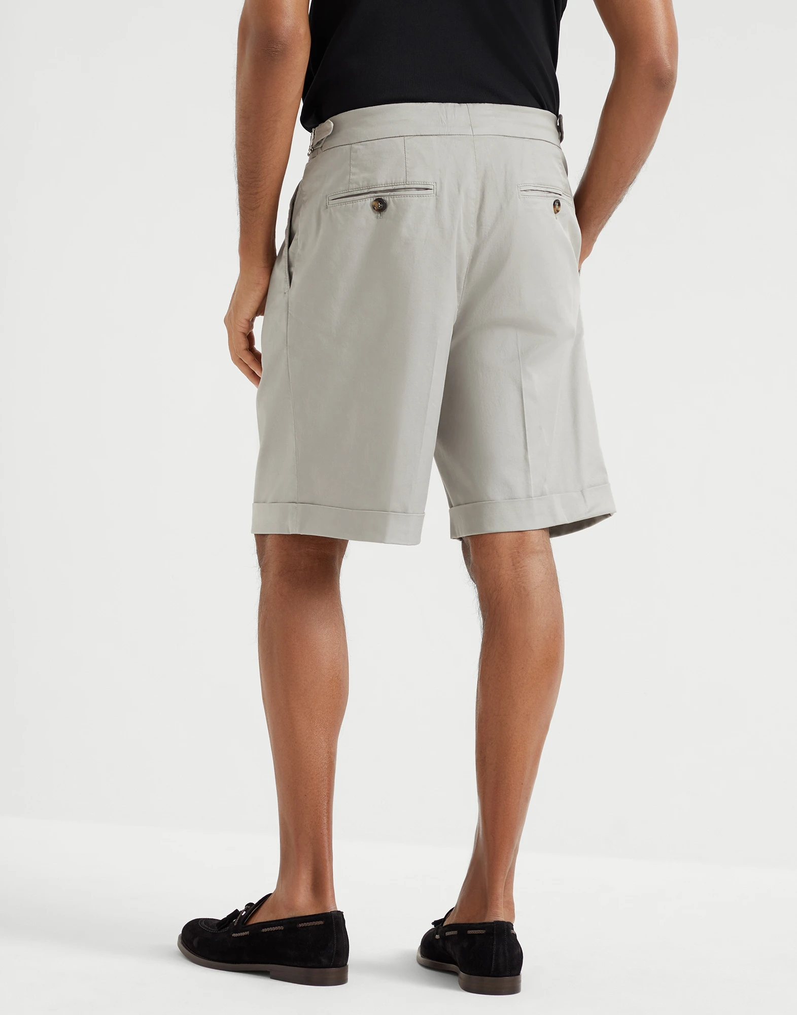 Garment-dyed Bermuda shorts