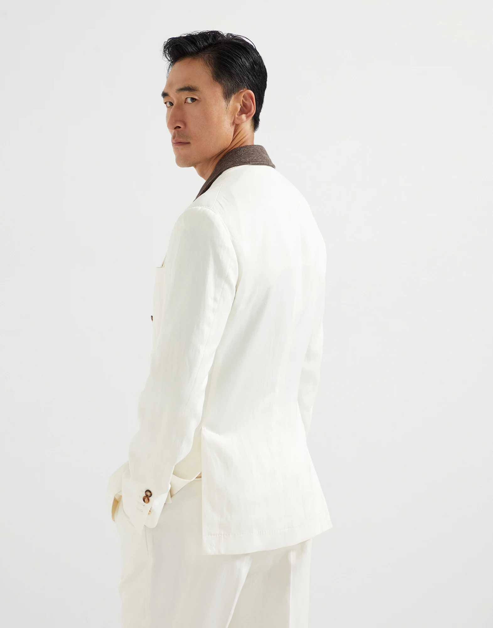 D��lav�� linen and silk twill jacket