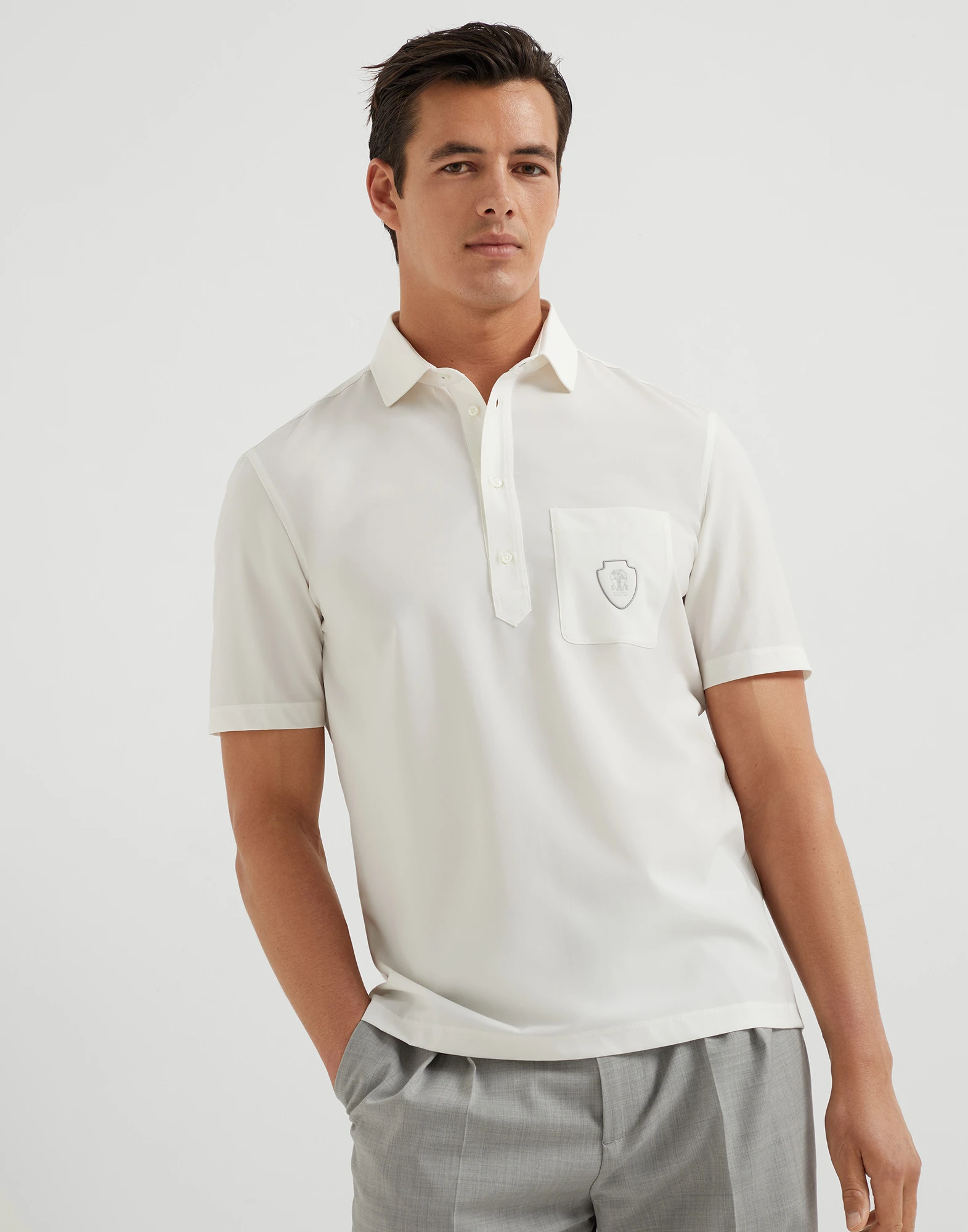 Polo with pocket and logo