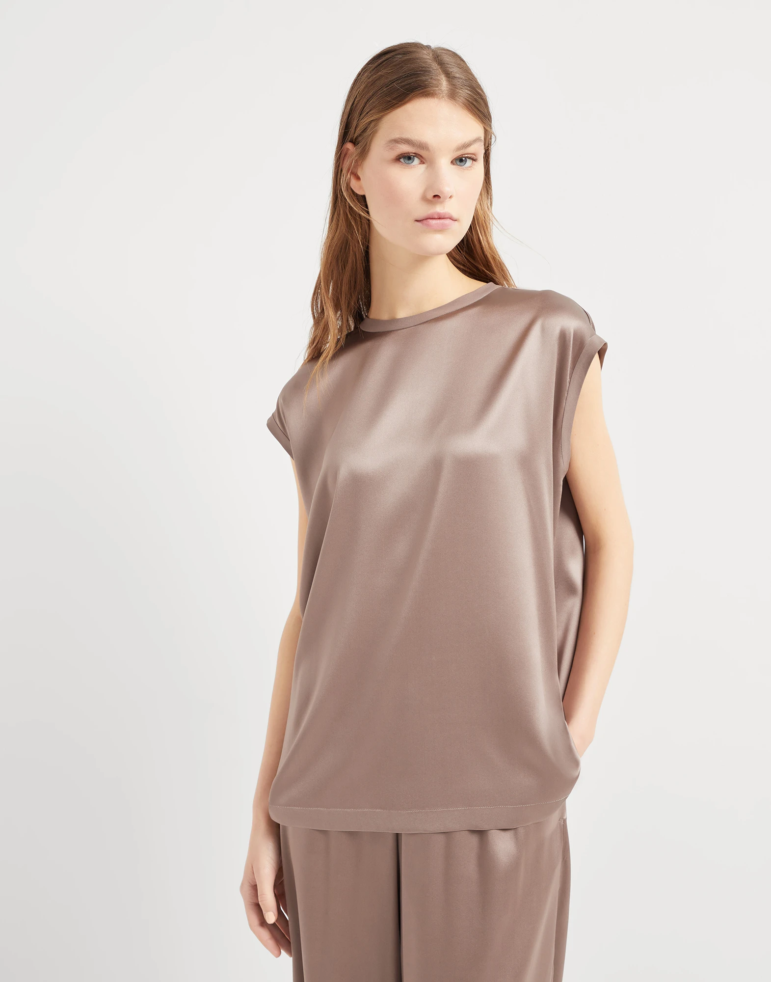 Satin T-shirt