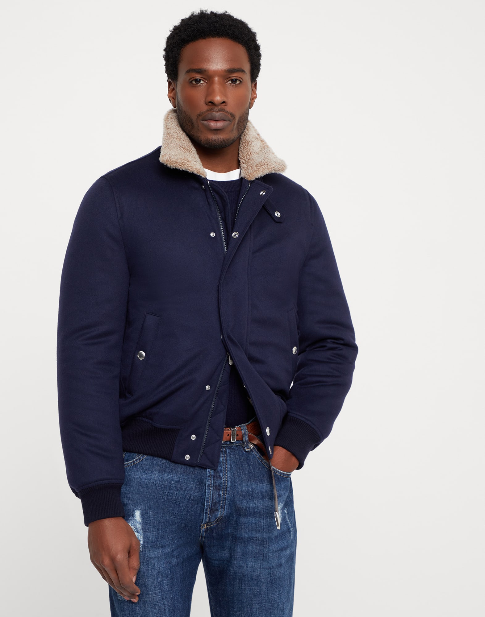 Cashmere and vicu?a jacket