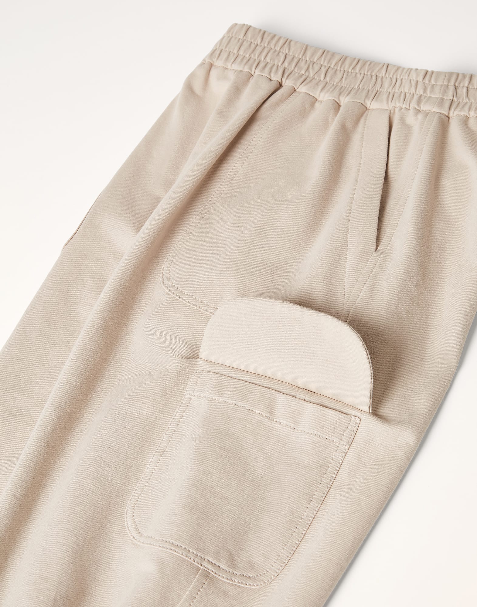 Stretch cotton lightweight French terry trousers