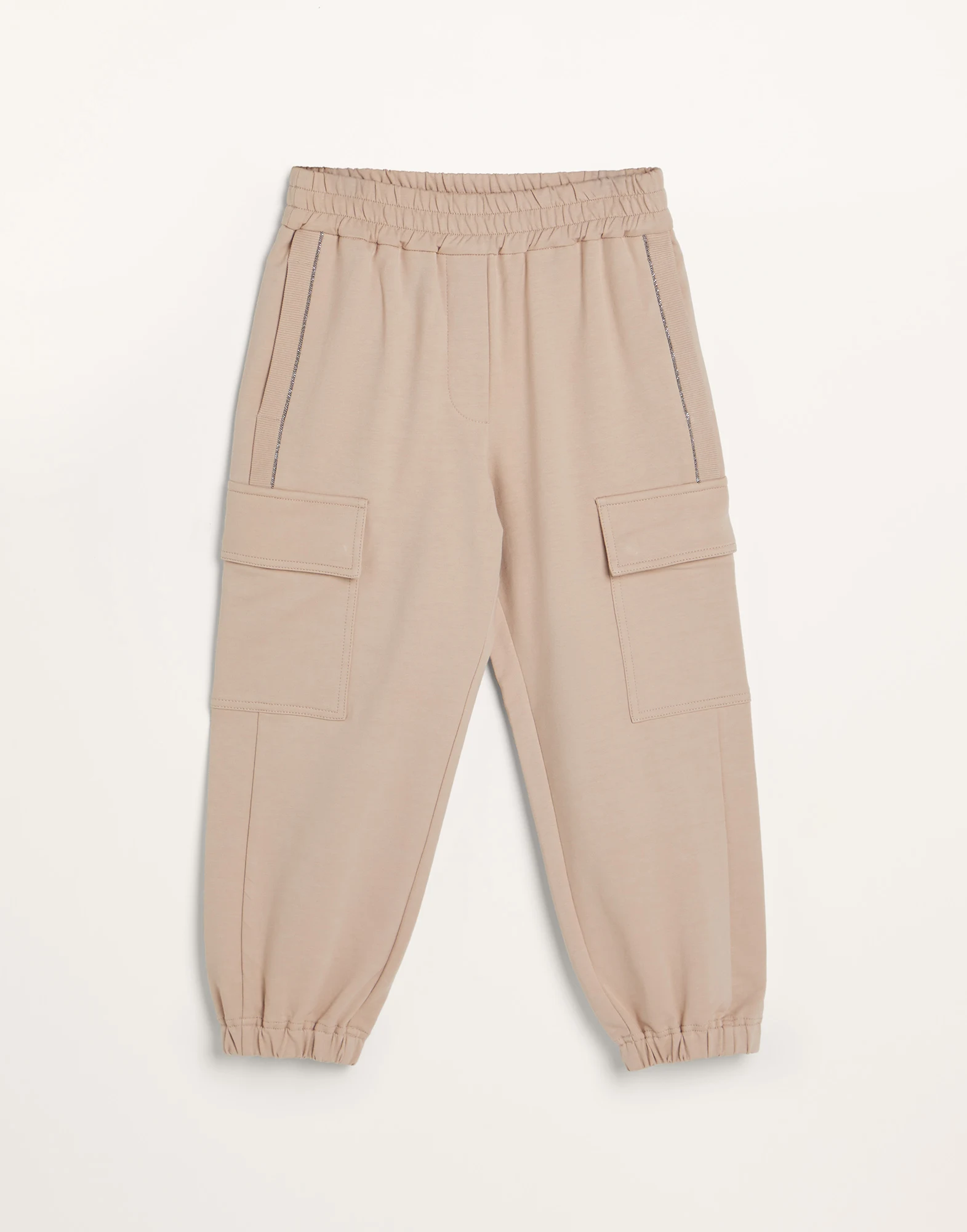 Comfort cotton lightweight French terry cargo trousers