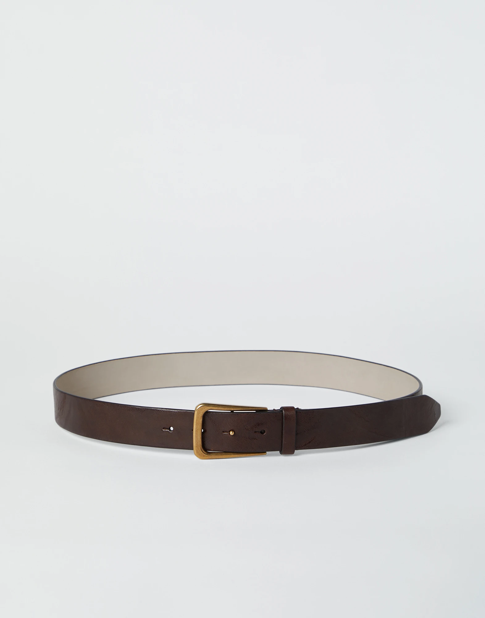Aged leather belt