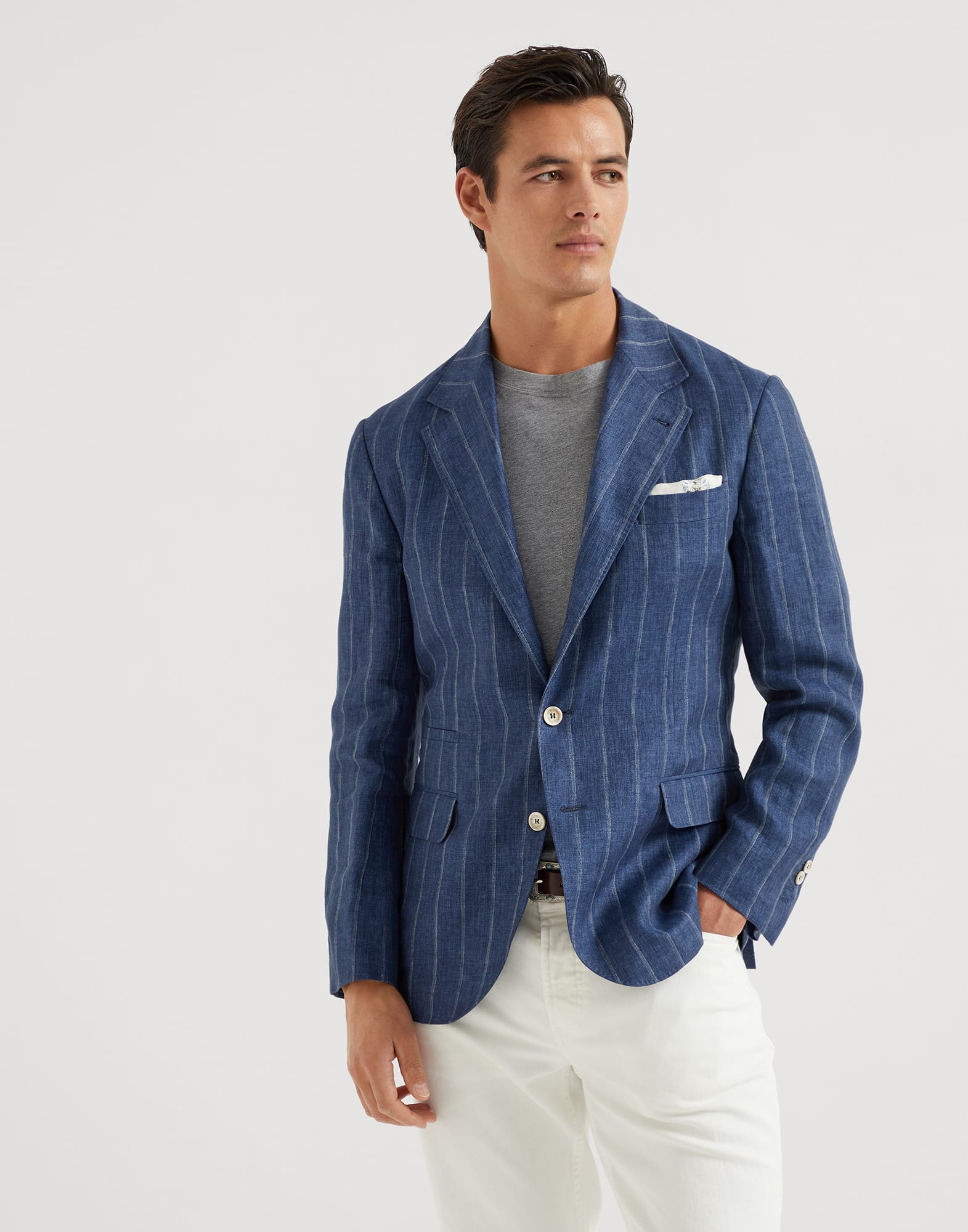 Twill unconstructed blazer