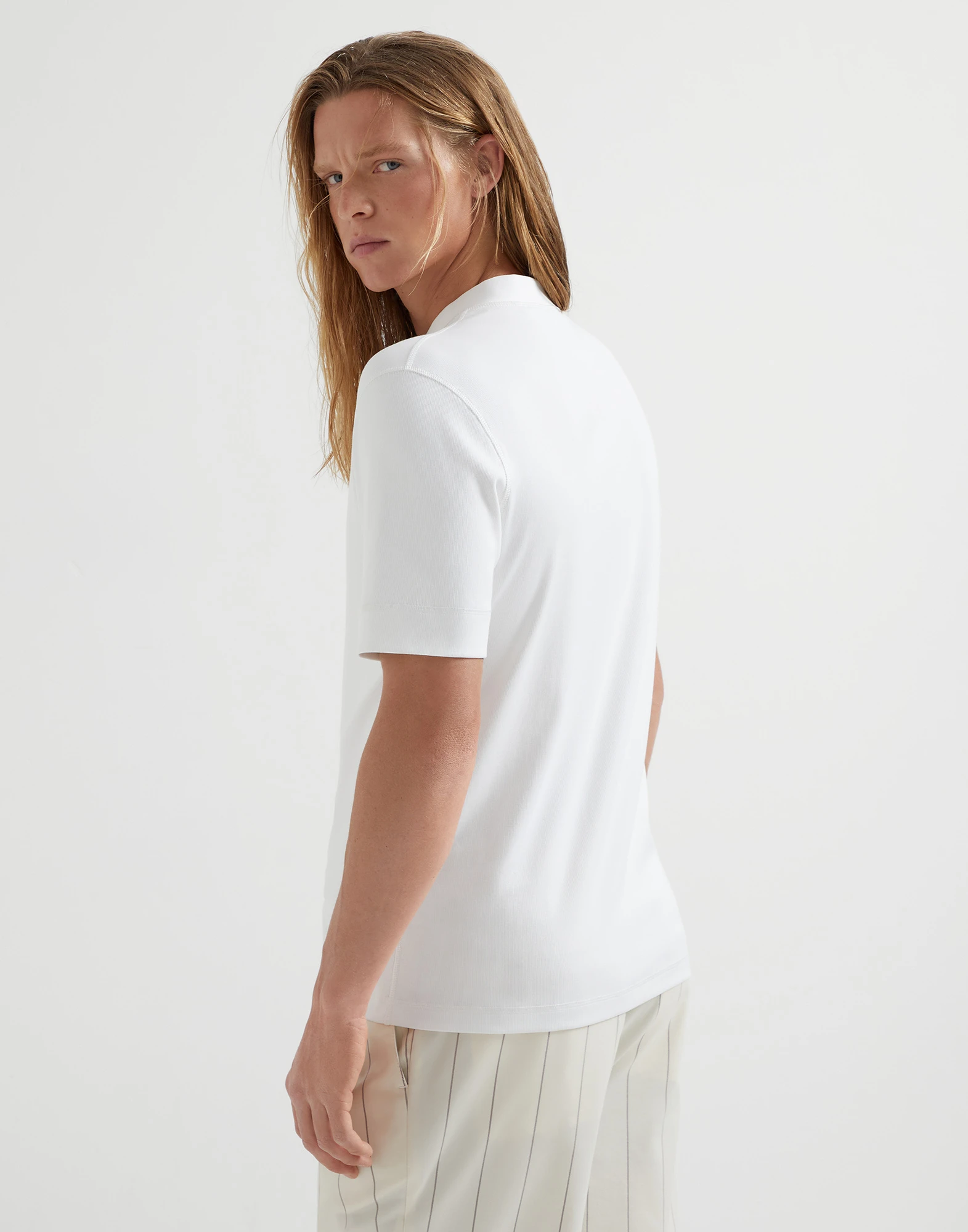 Henley collar T-shirt
