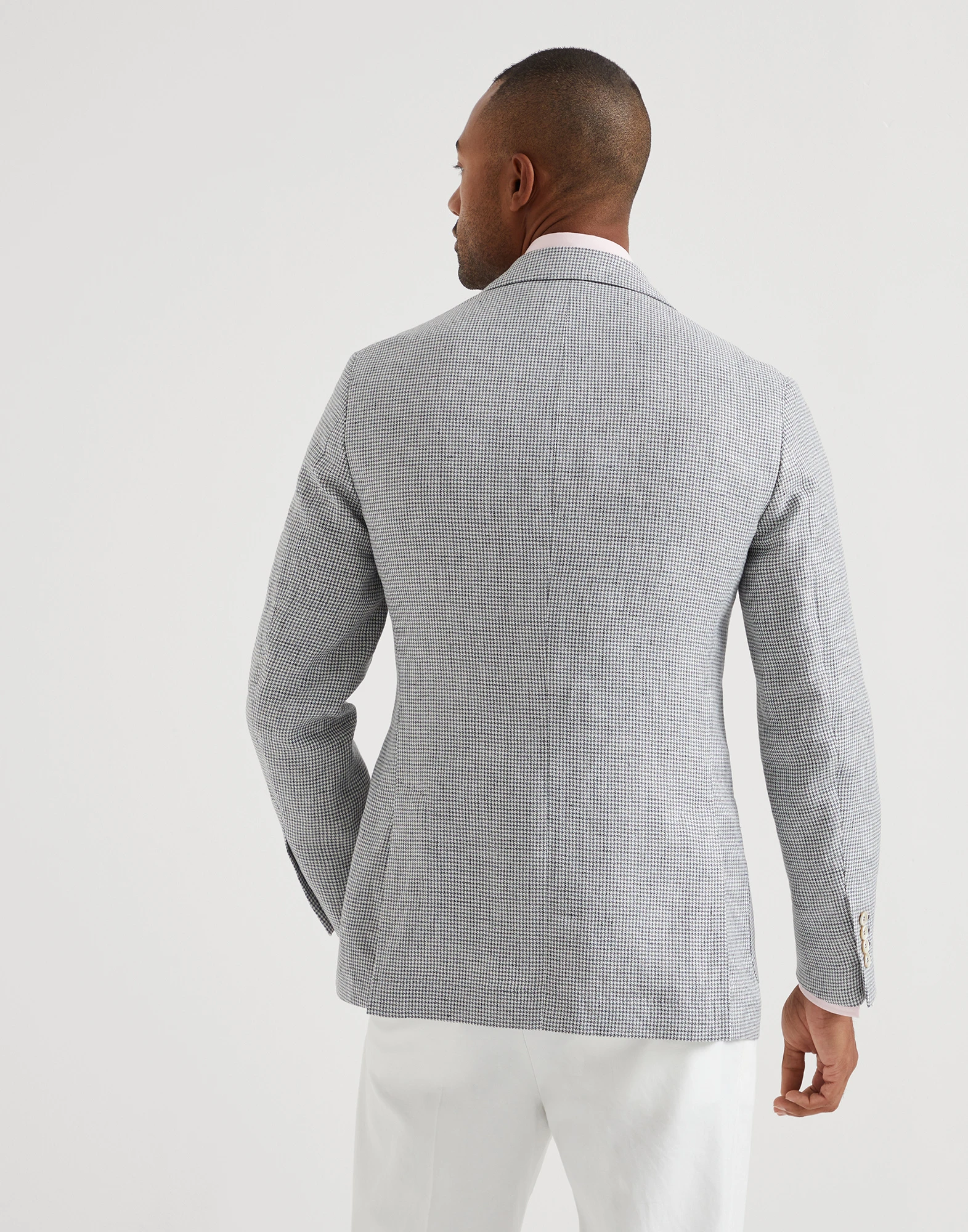 Houndstooth deconstructed blazer