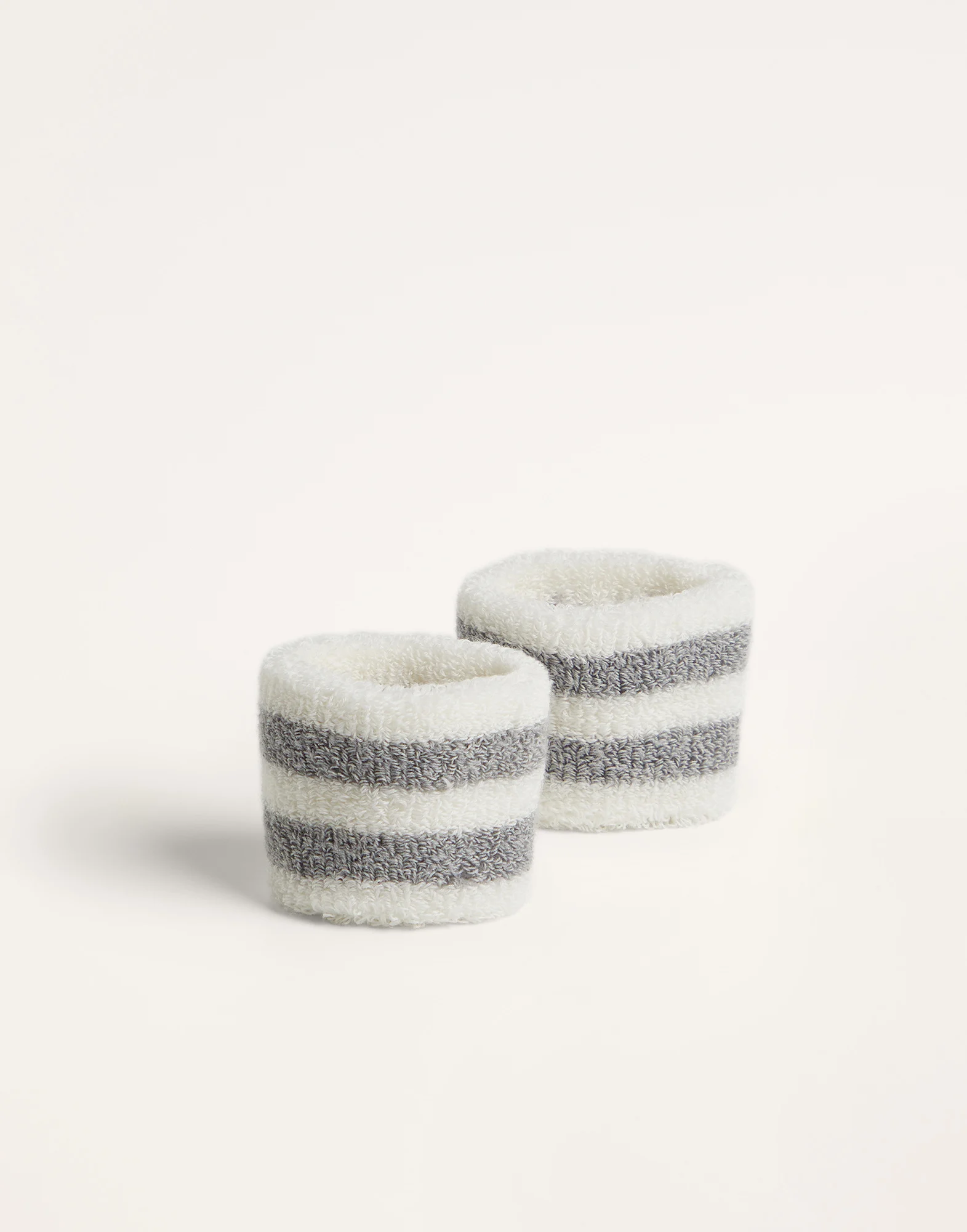 Techno cotton striped sweatbands