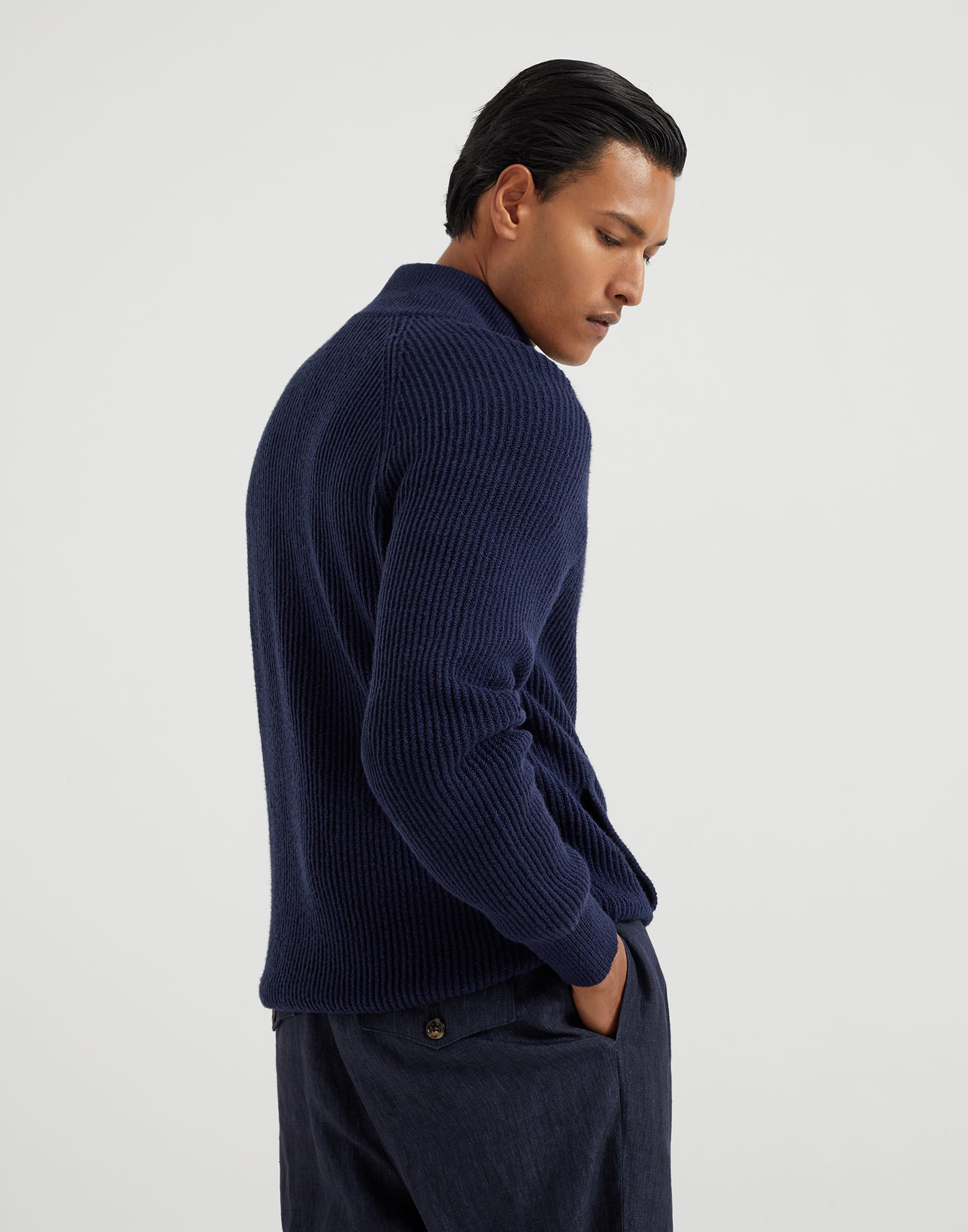 Zip-front cardigan