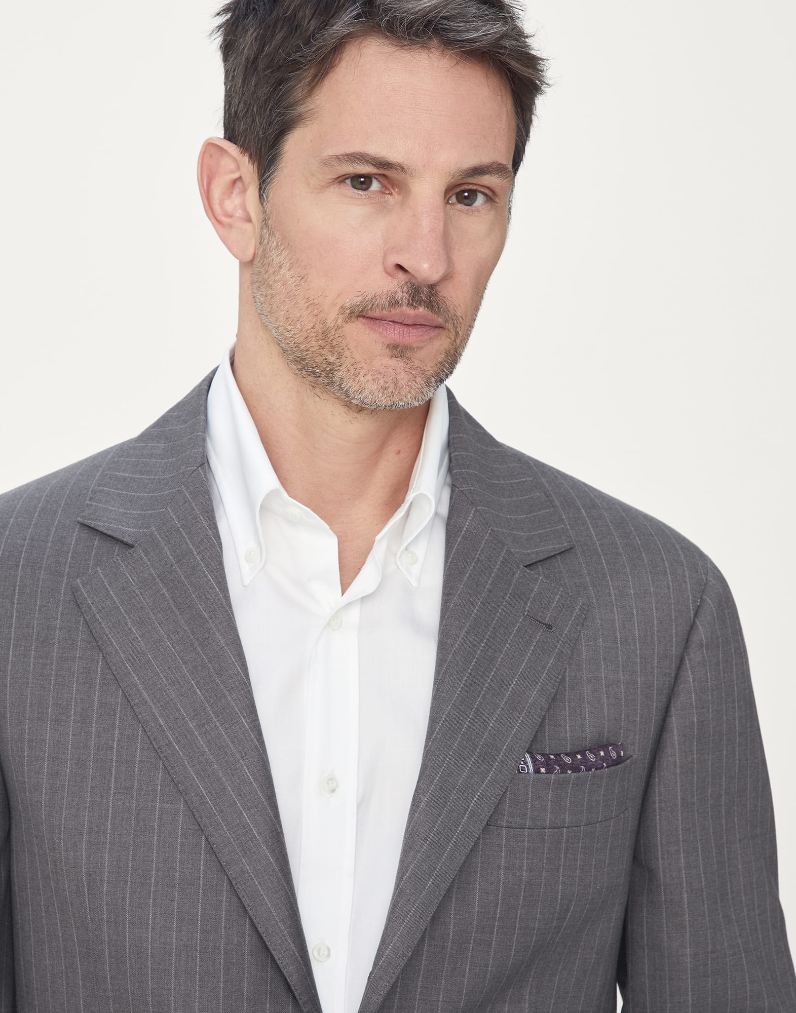 Virgin wool chalk stripe batavia blazer