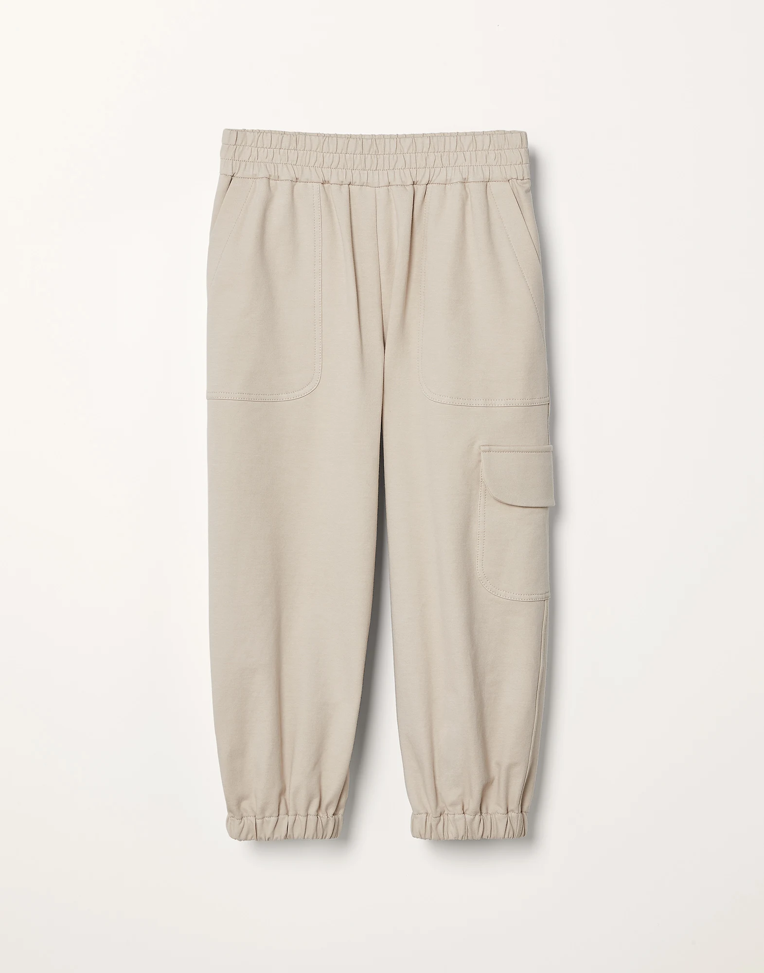 Stretch cotton lightweight French terry trousers