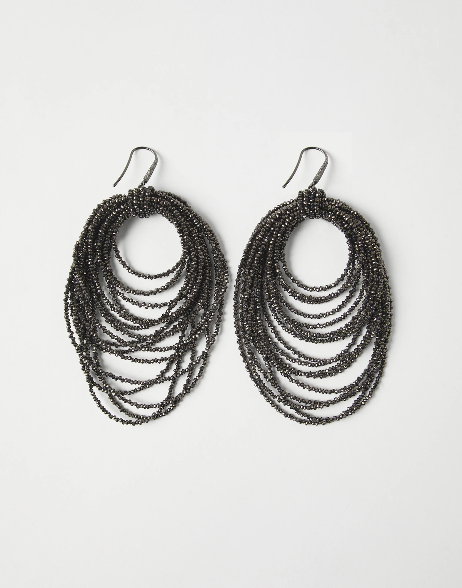 Vetro dangling hoop earrings